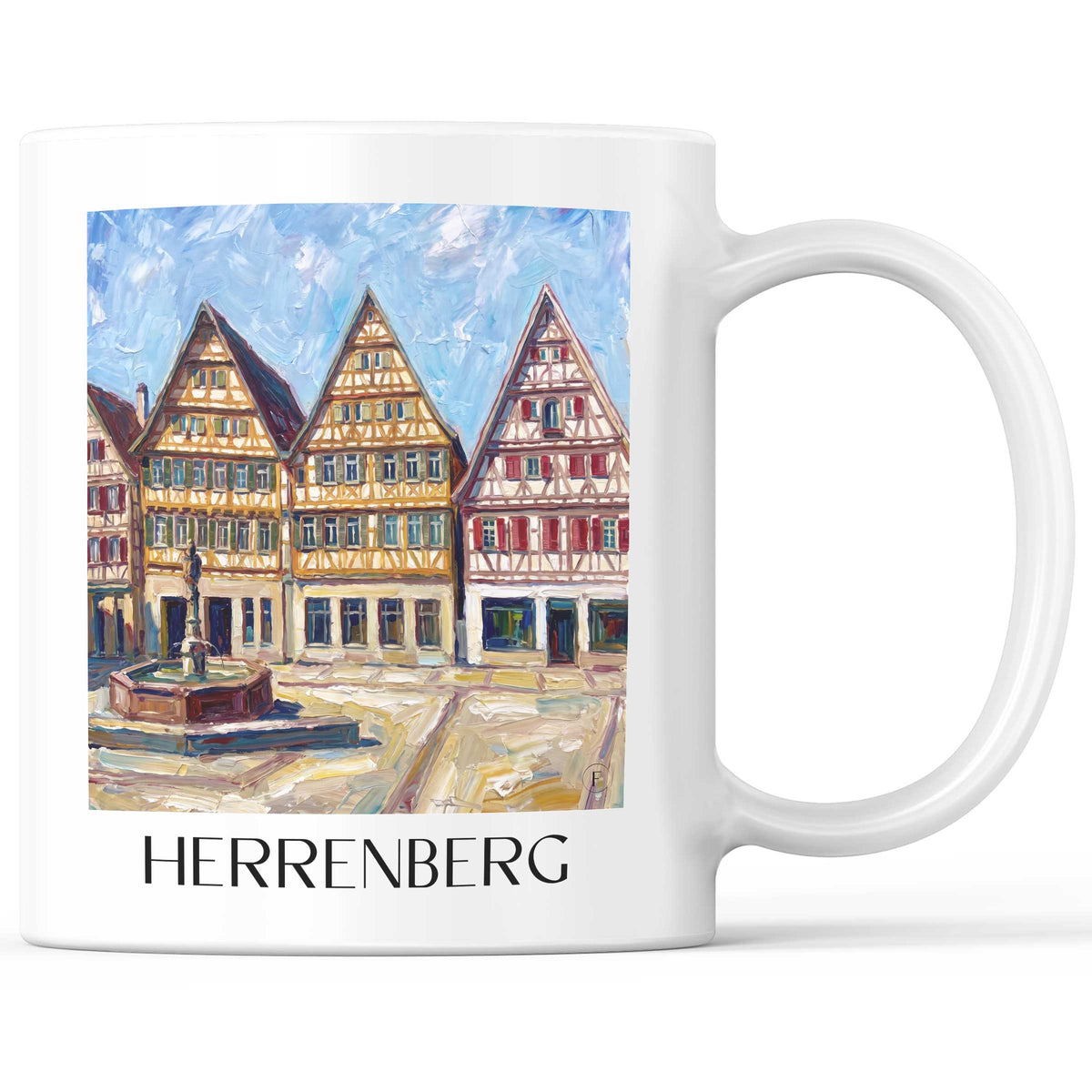 herrenberg-schönbuch-deutschland-kaffeebecher-oil-painting-oelgemaelde