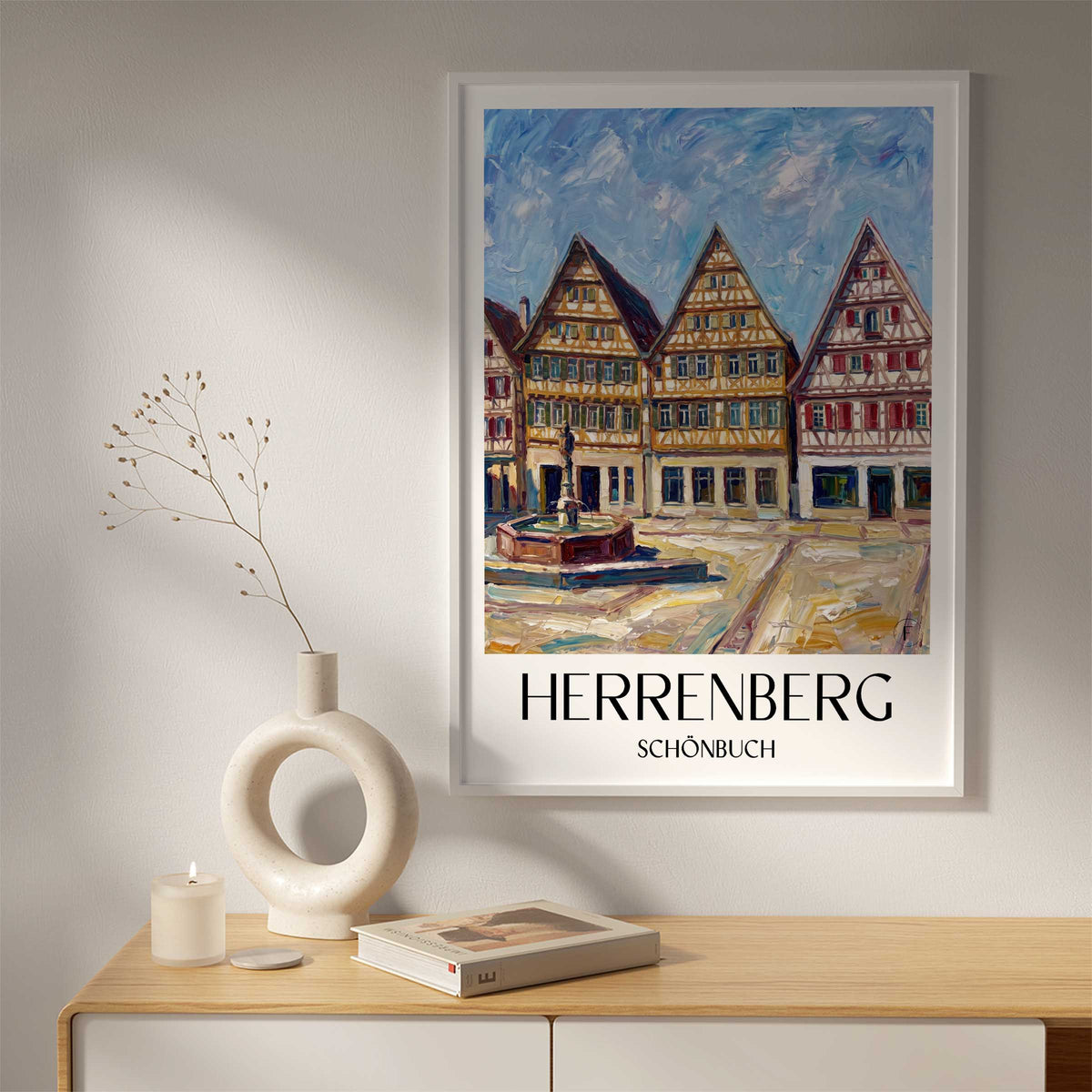 herrenberg-schönbuch-deutschland-poster-oil-painting-oelgemaelde