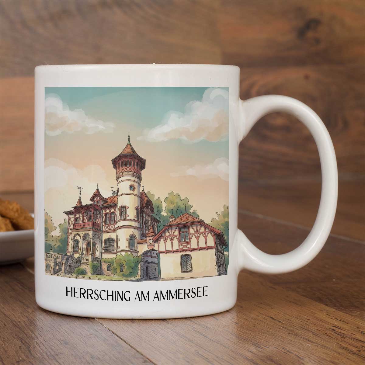 herrsching-am-ammersee-fünfseenland-deutschland-kaffeebecher-aquarell