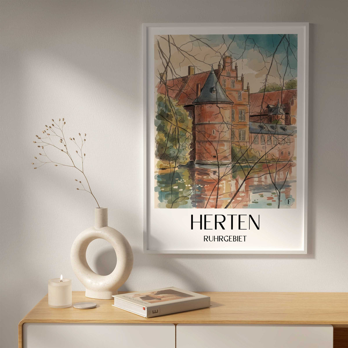 herten-ruhrgebiet-deutschland-poster-aquarell