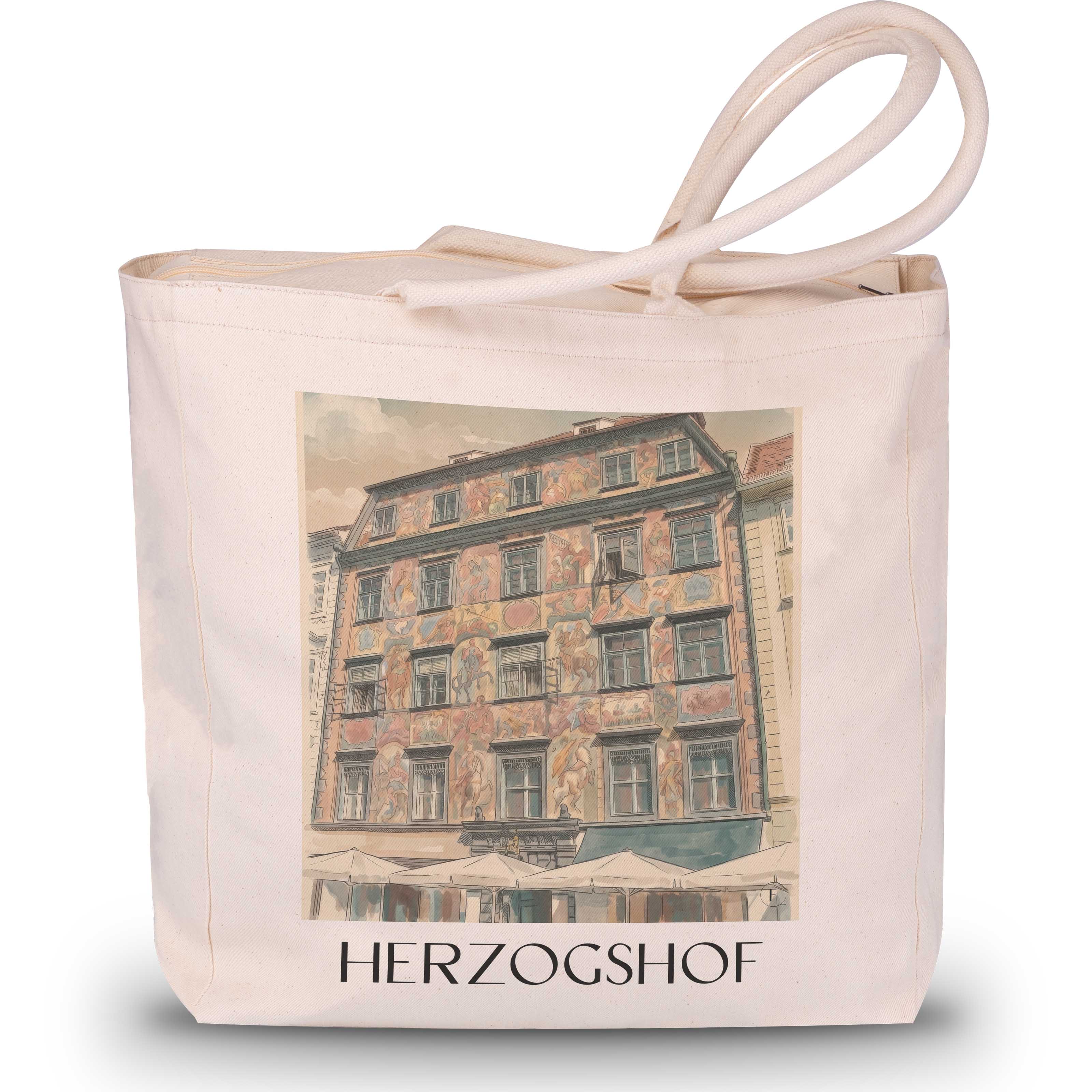 herzogshof-graz-österreich-einkaufstasche-aquarell
