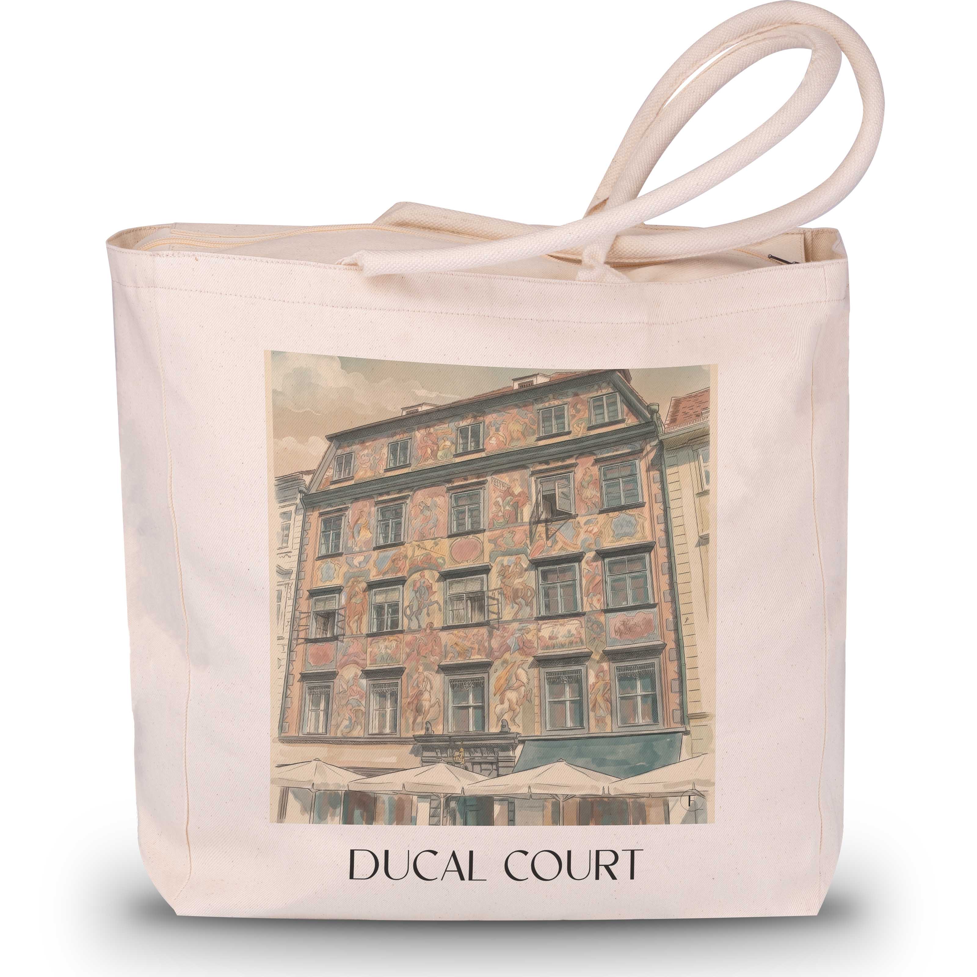 Herzogshof Shopping Tasche - Graz - Österreich Tote Bag - Einkaufstasche im Aquarell Stil - favplace