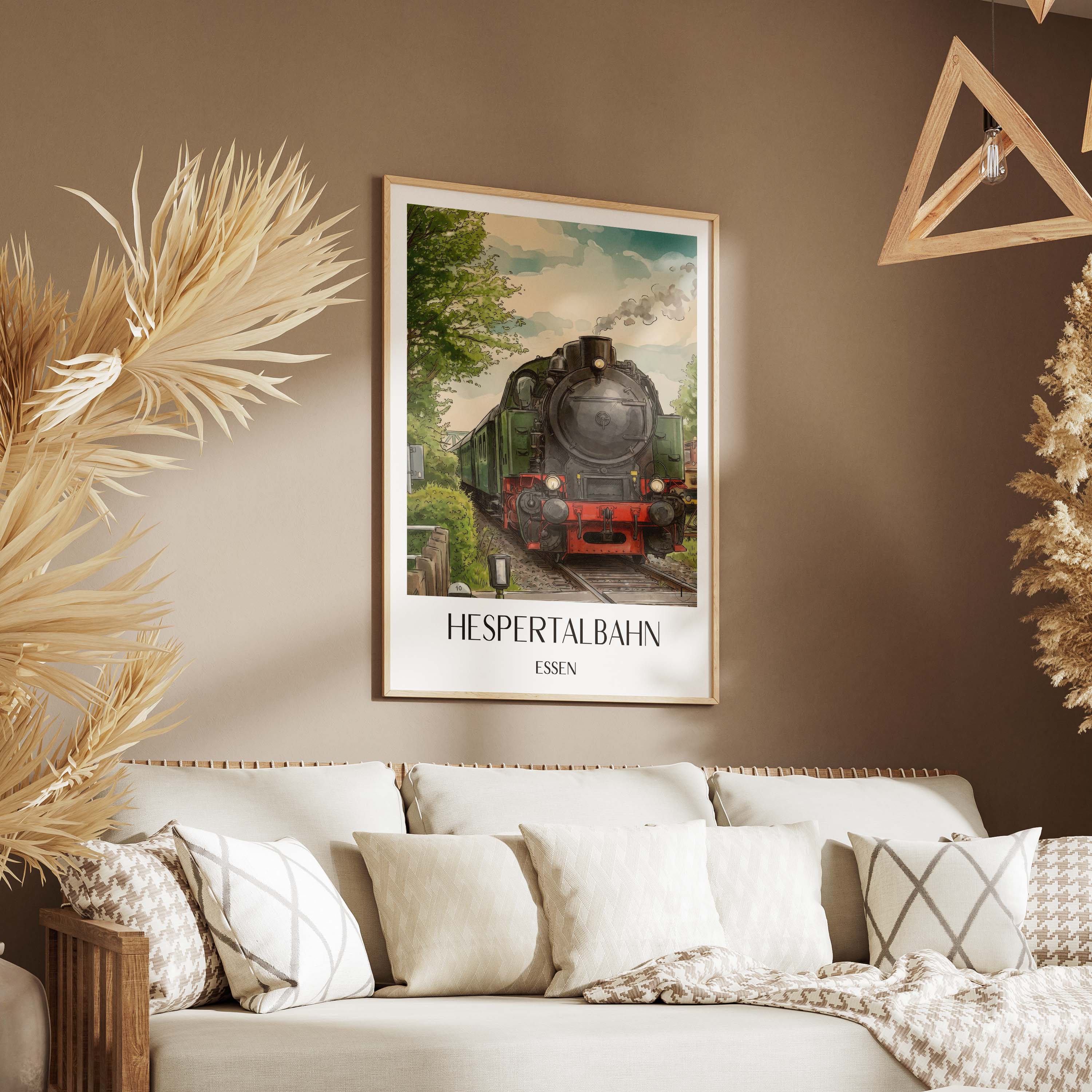 hespertalbahn-essen-deutschland-poster-aquarell