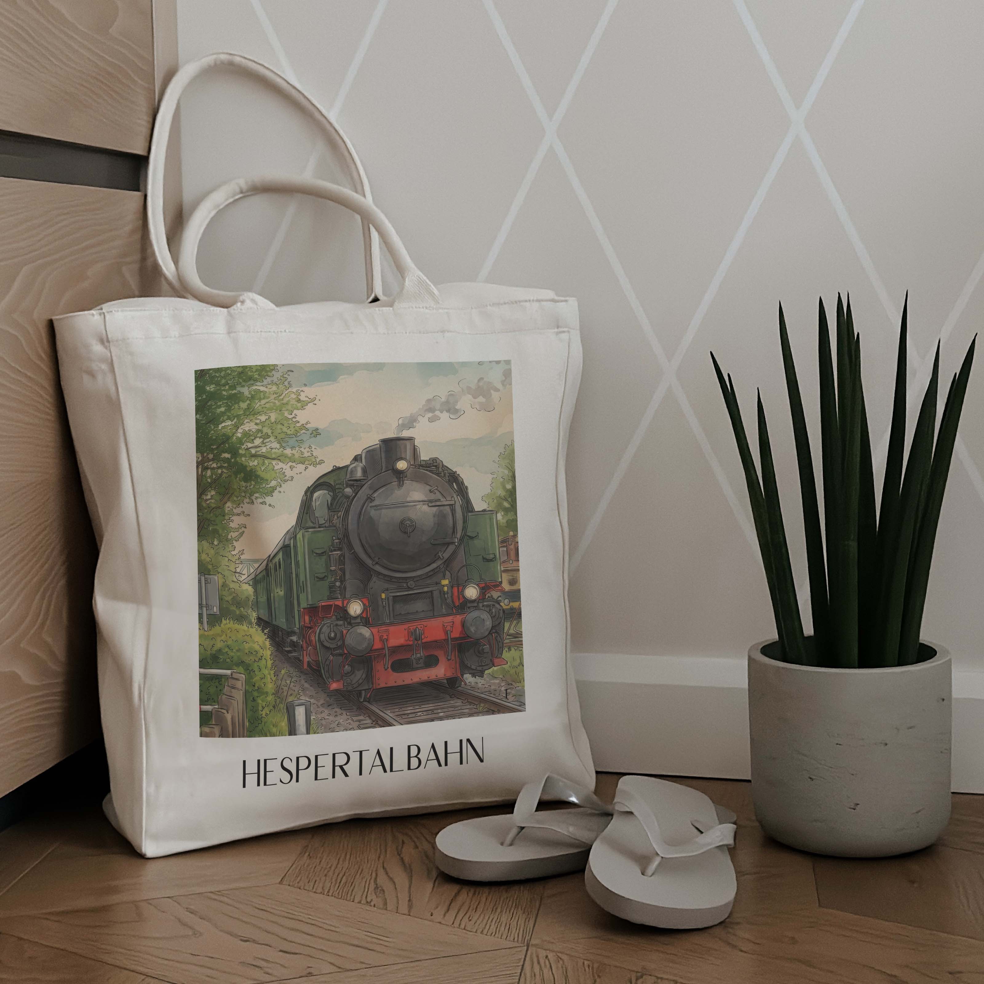 hespertalbahn-essen-deutschland-einkaufstasche-aquarell