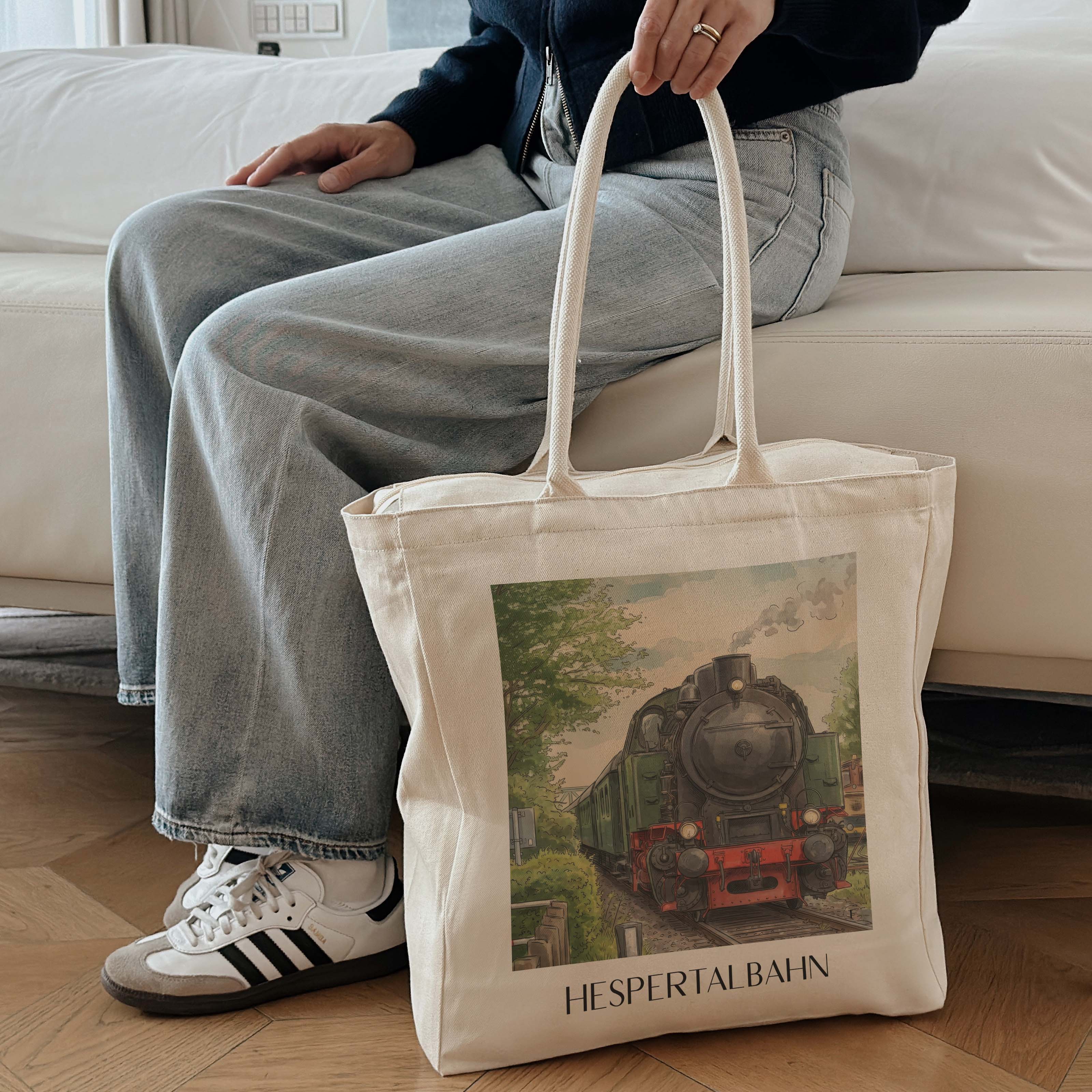 hespertalbahn-essen-deutschland-einkaufstasche-aquarell