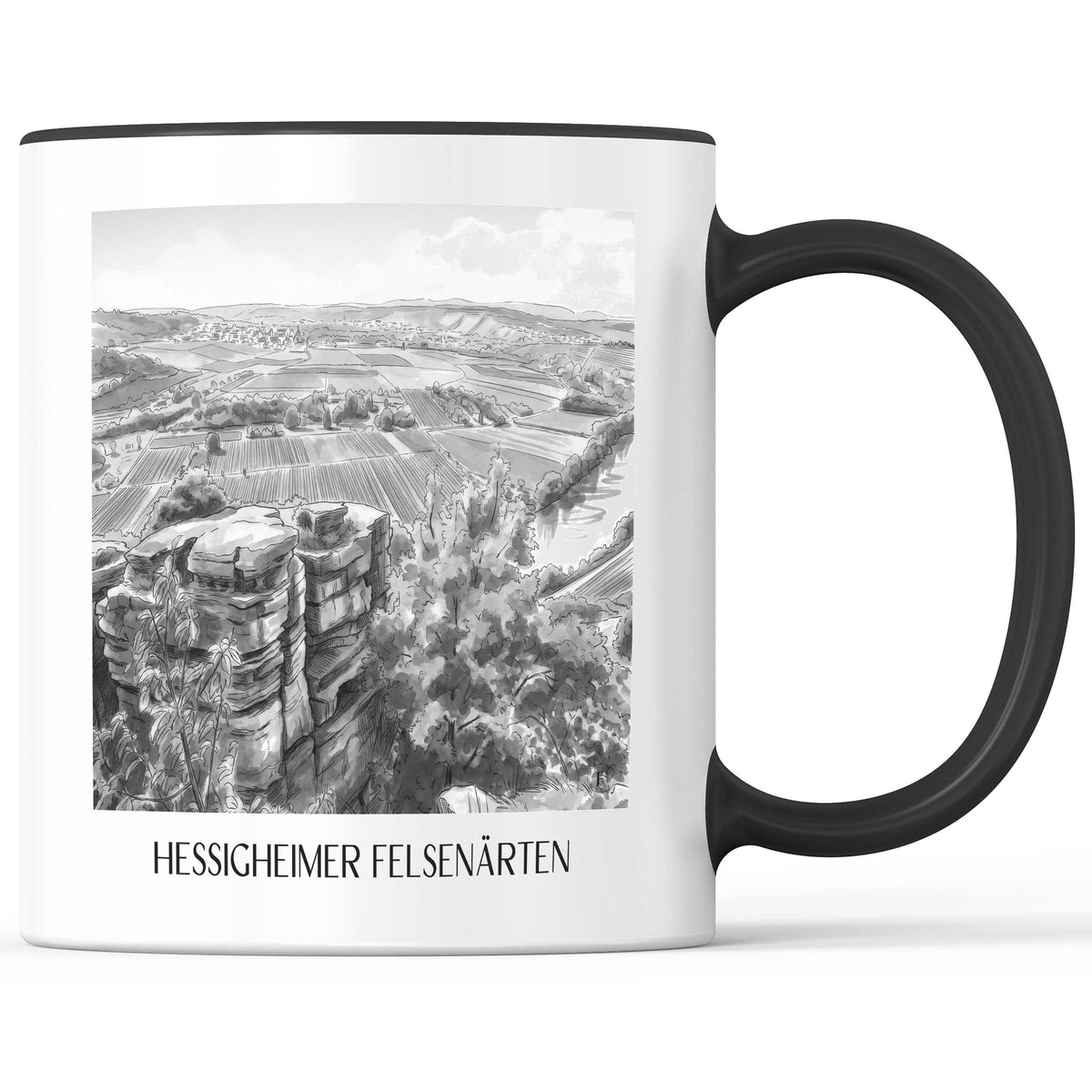 hessigheimer-felsenärten-neckartal-deutschland-kaffeebecher-aquarell-schwarz-weiss