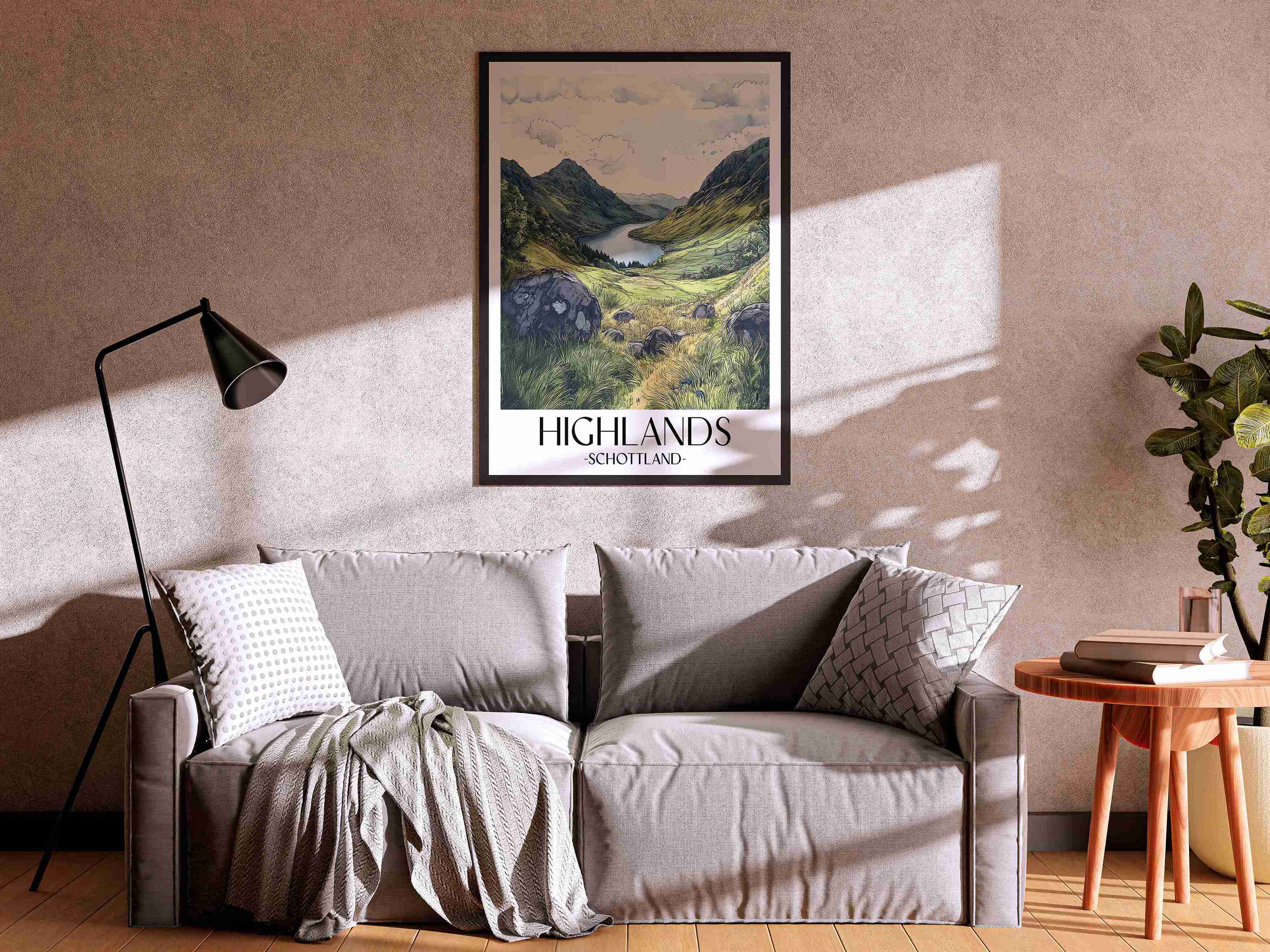 highlands-schottland-poster-aquarell