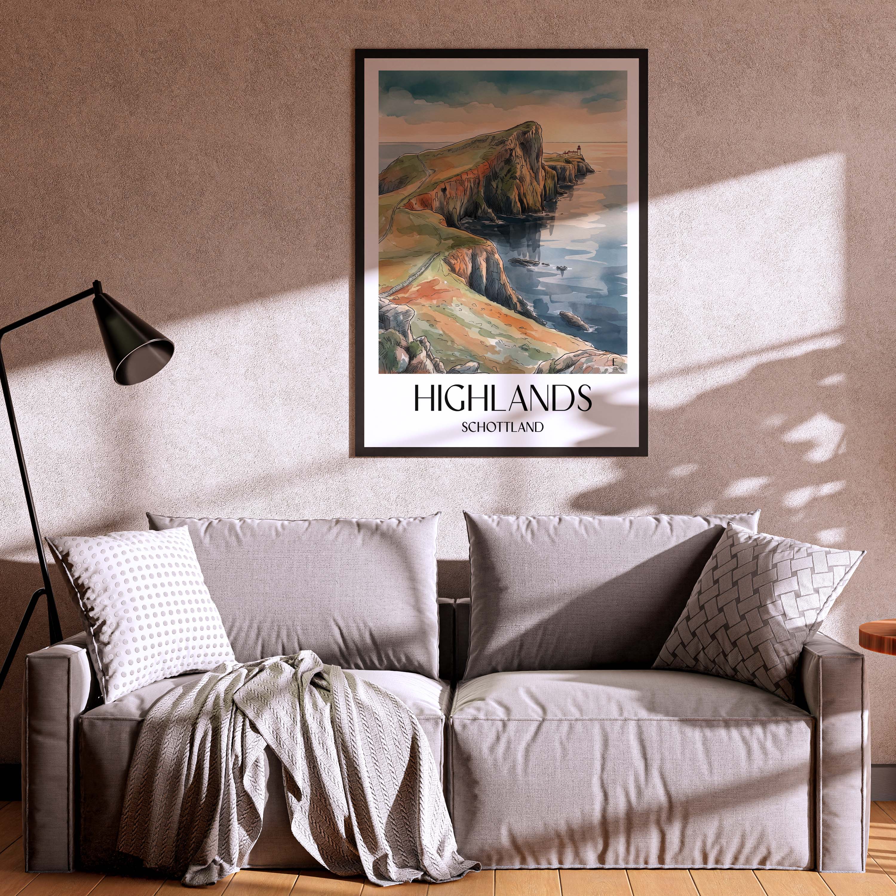 highlands-schottland-poster-aquarell