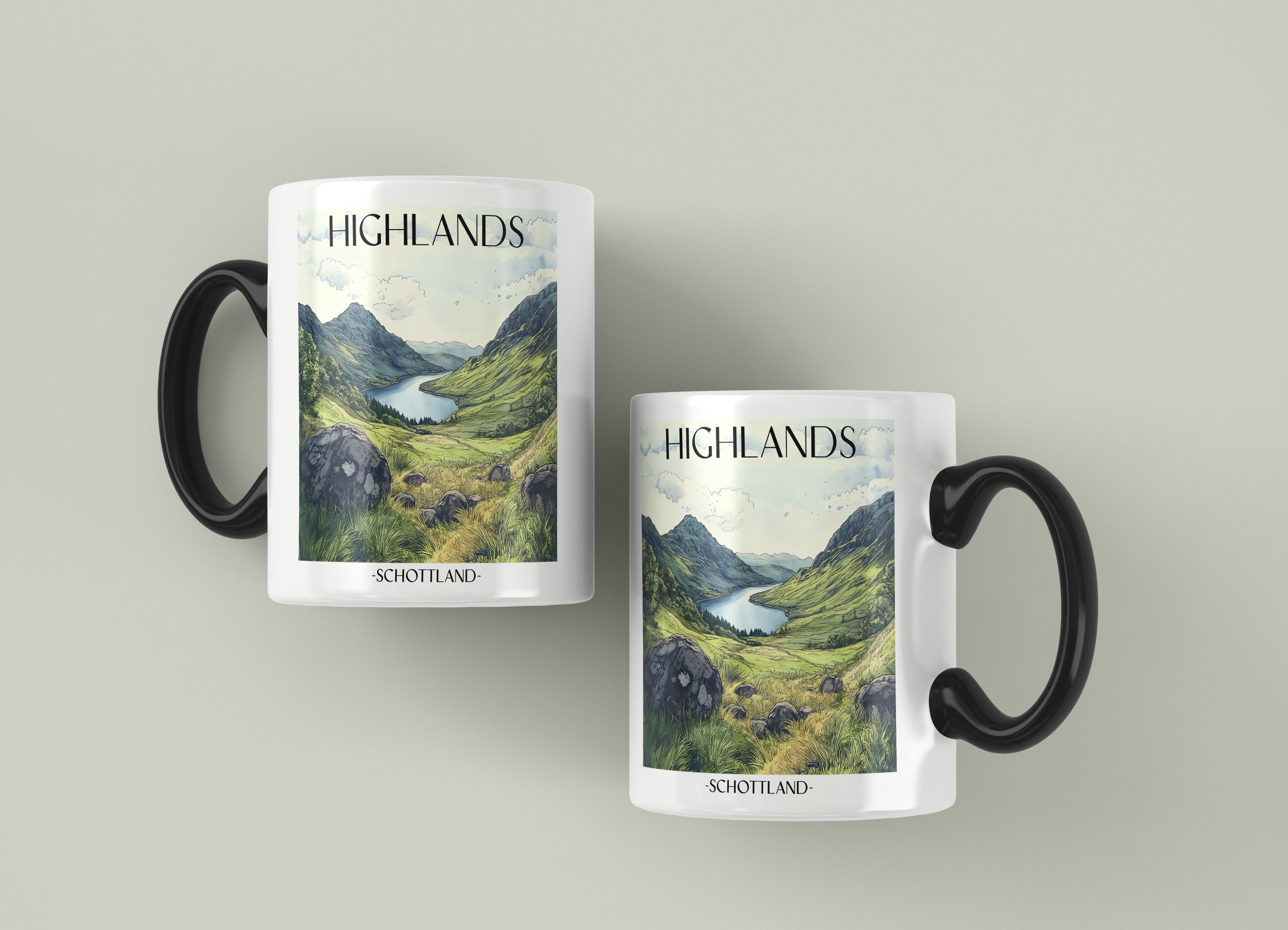 highlands-schottland-einkaufstasche-aquarell