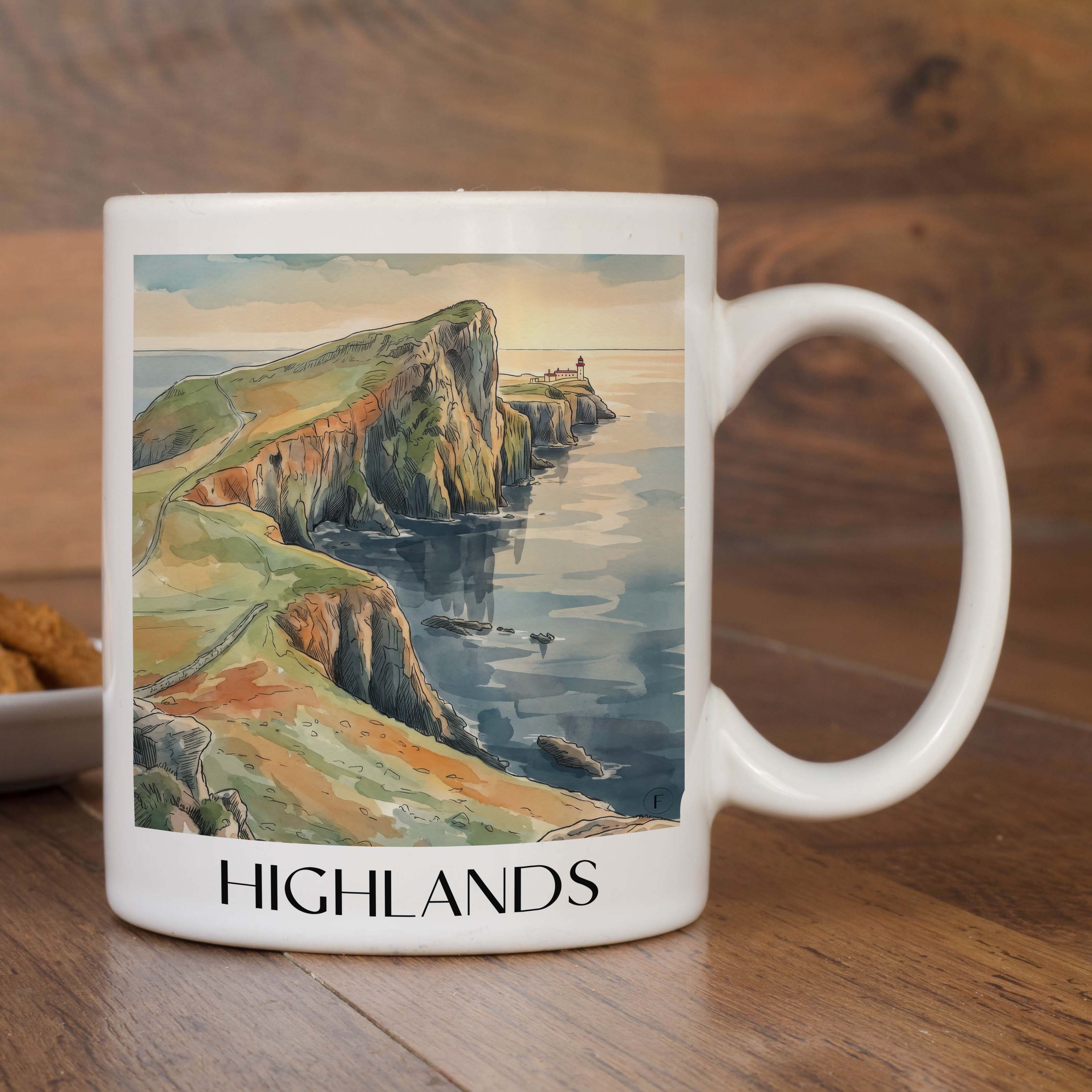 highlands-schottland-kaffeebecher-aquarell