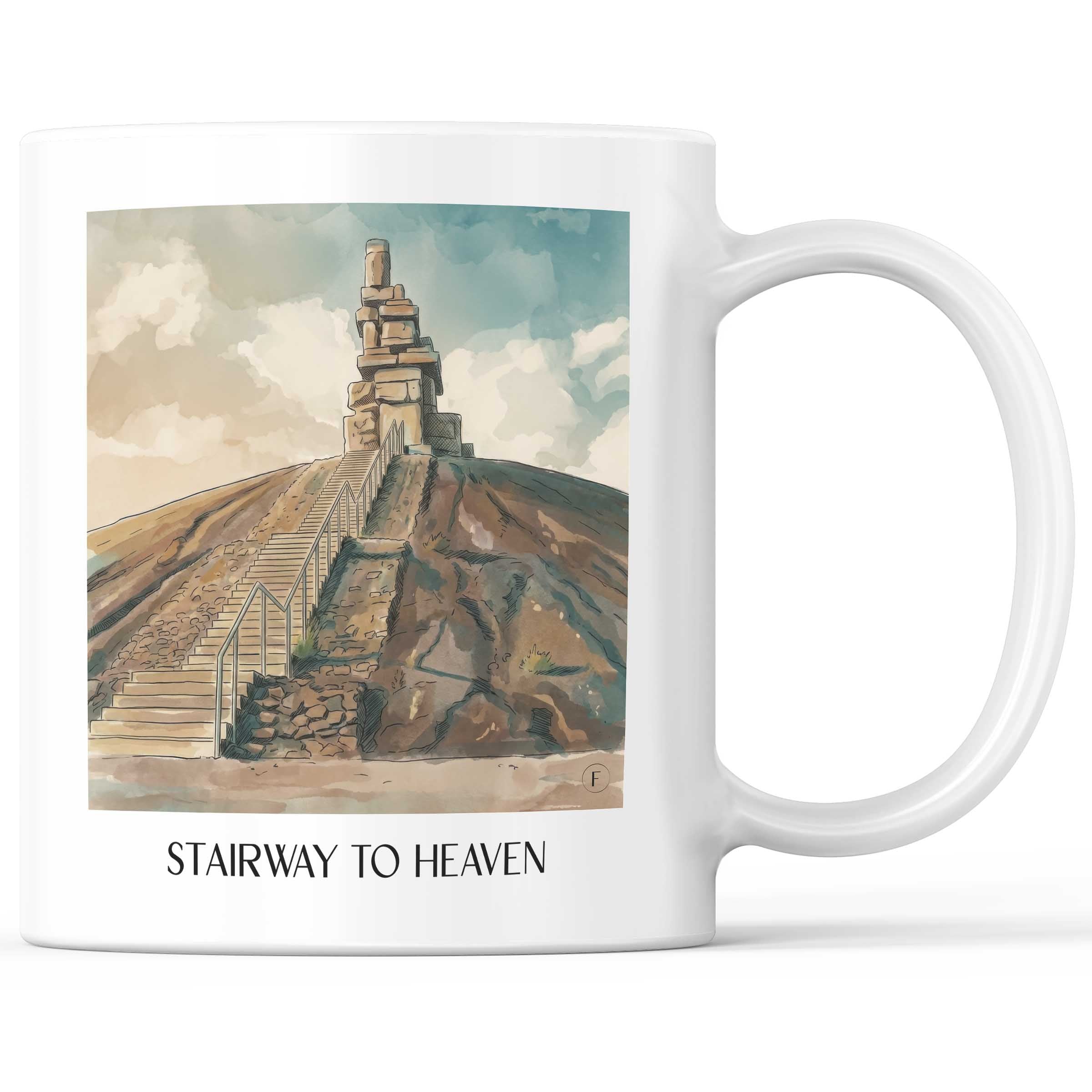 Himmelstreppe Kaffeebecher - Gelsenkirchen - Deutschland Becher - Kaffeetasse im Aquarell Stil - favplace