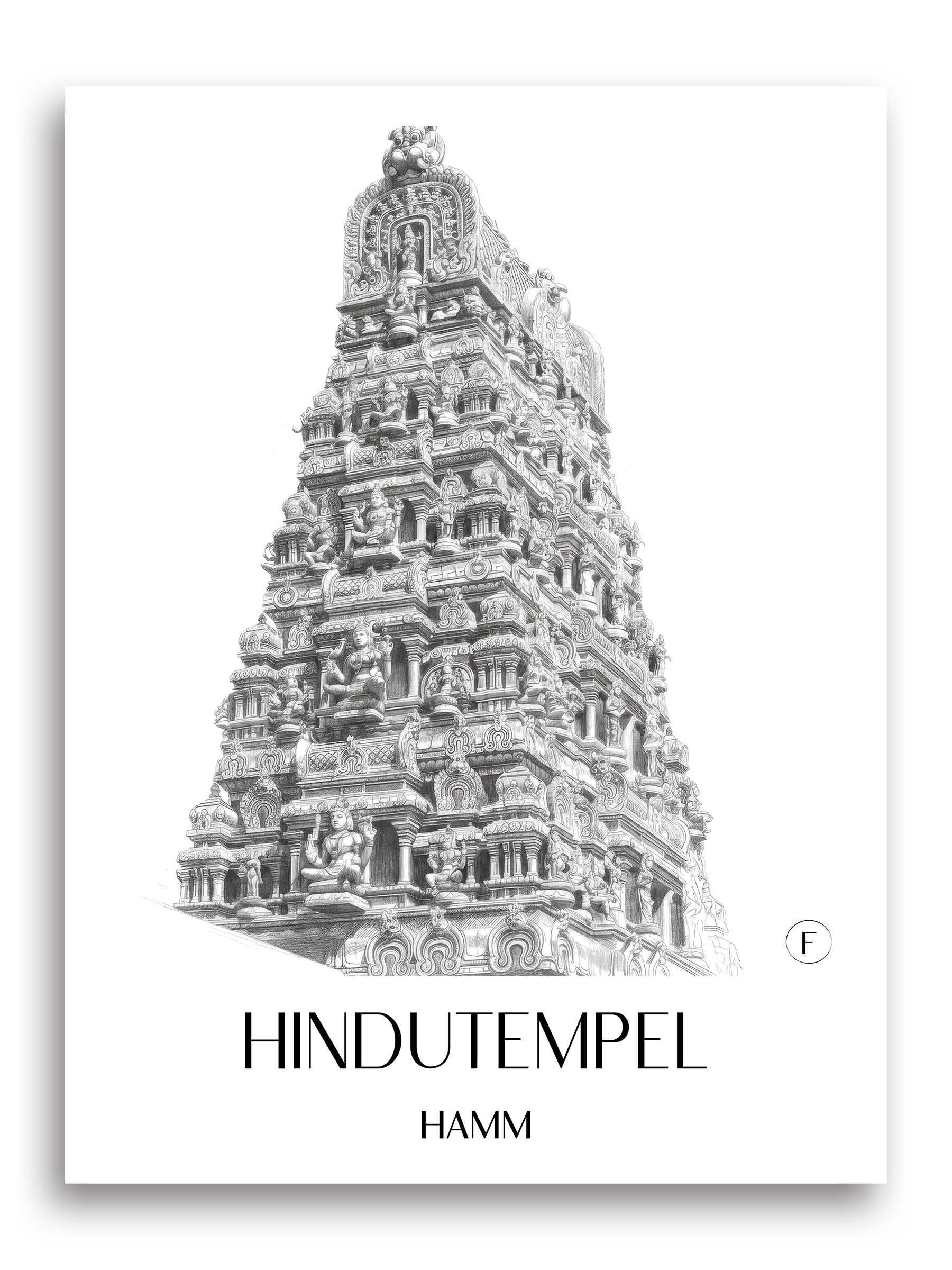 hindutempel-hamm-deutschland-poster-bleistift-zeichnung-drawing