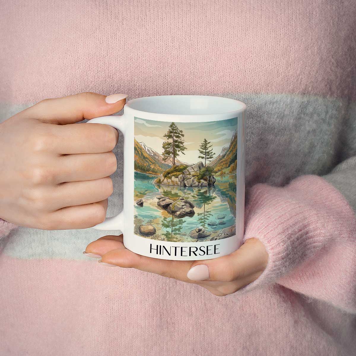 hintersee-berchtesgadener-land-deutschland-kaffeebecher-aquarell