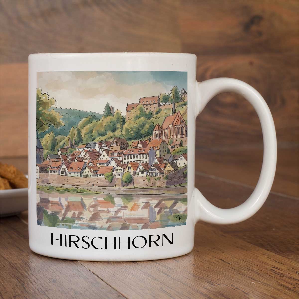 hirschhorn-neckartal-deutschland-kaffeebecher-aquarell