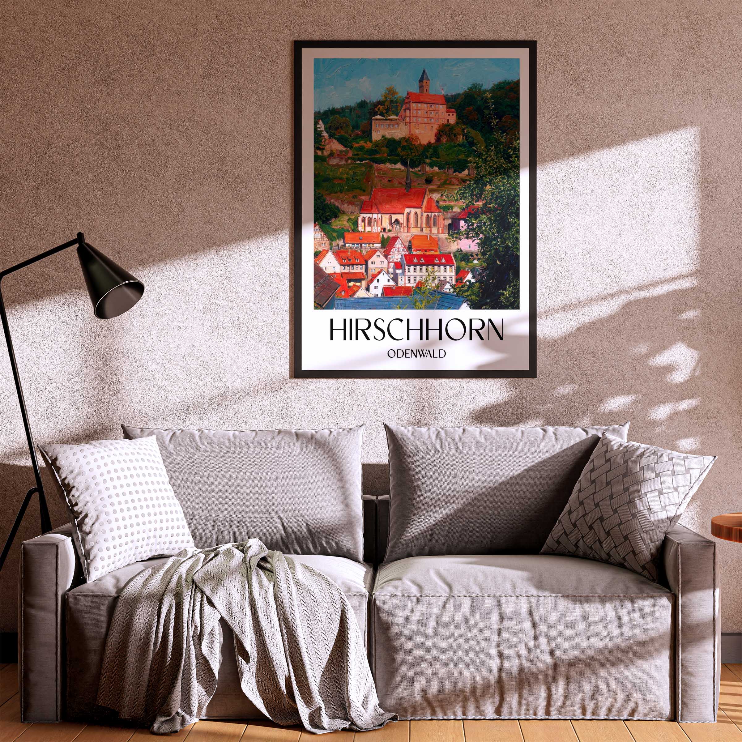 hirschhorn-odenwald-deutschland-poster-oil-painting-oelgemaelde