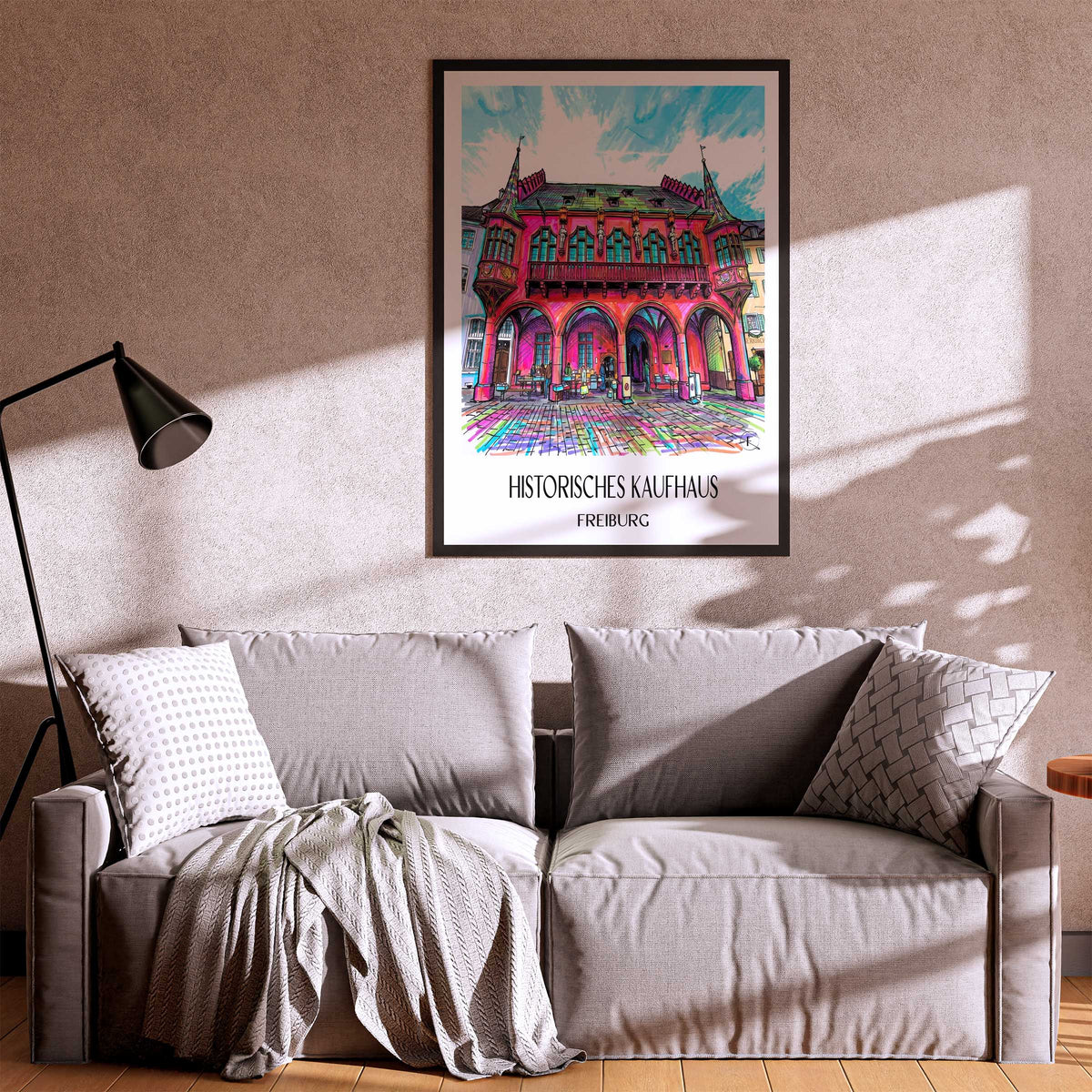 historisches-kaufhaus-freiburg-deutschland-poster-graffiti
