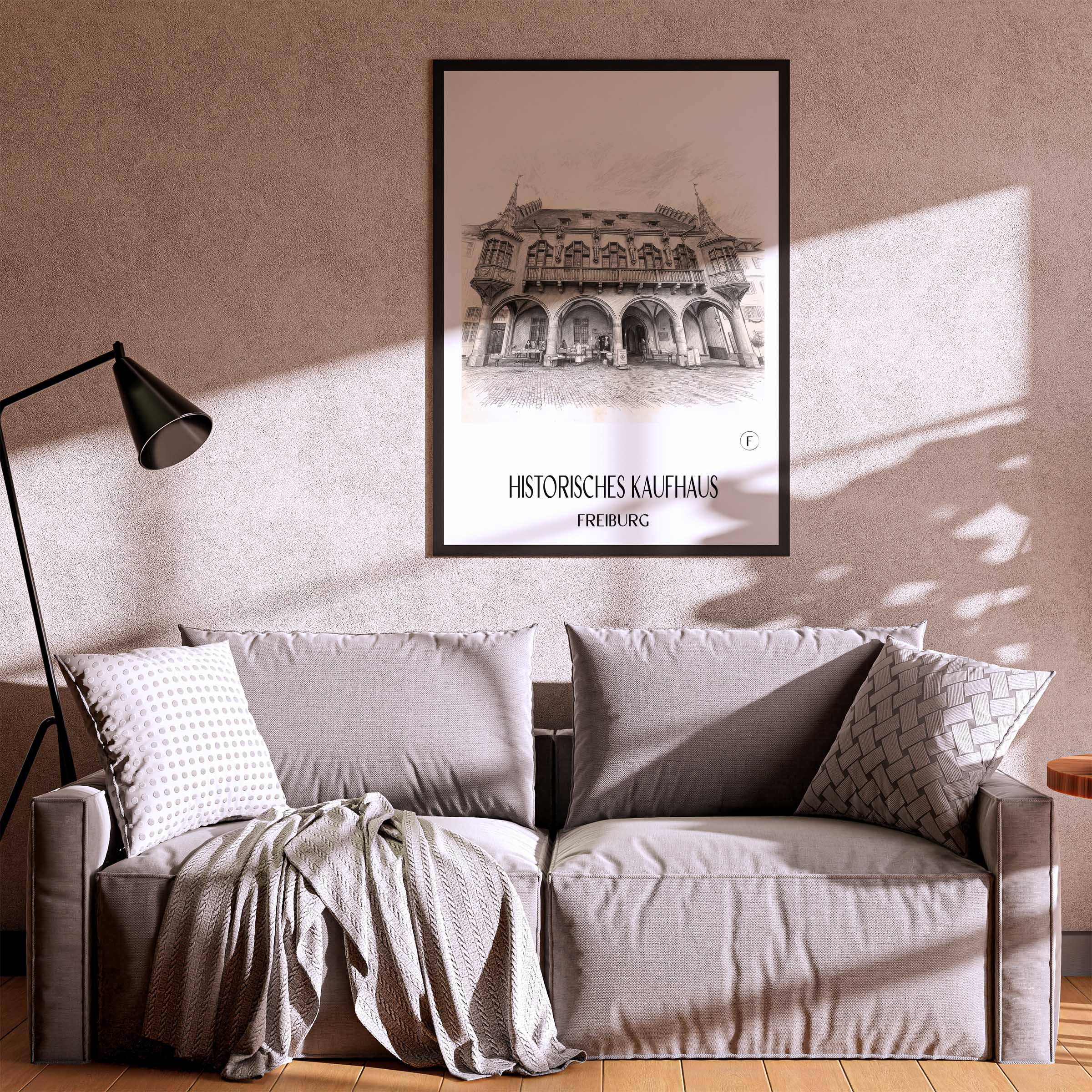 historisches-kaufhaus-freiburg-deutschland-poster-bleistift-zeichnung-drawing