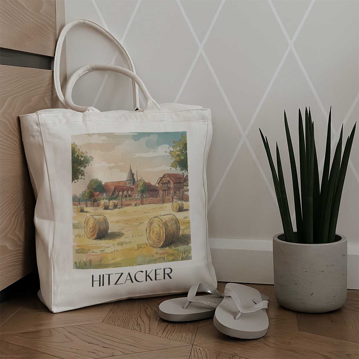 hitzacker-niedersachsen-deutschland-einkaufstasche-aquarell