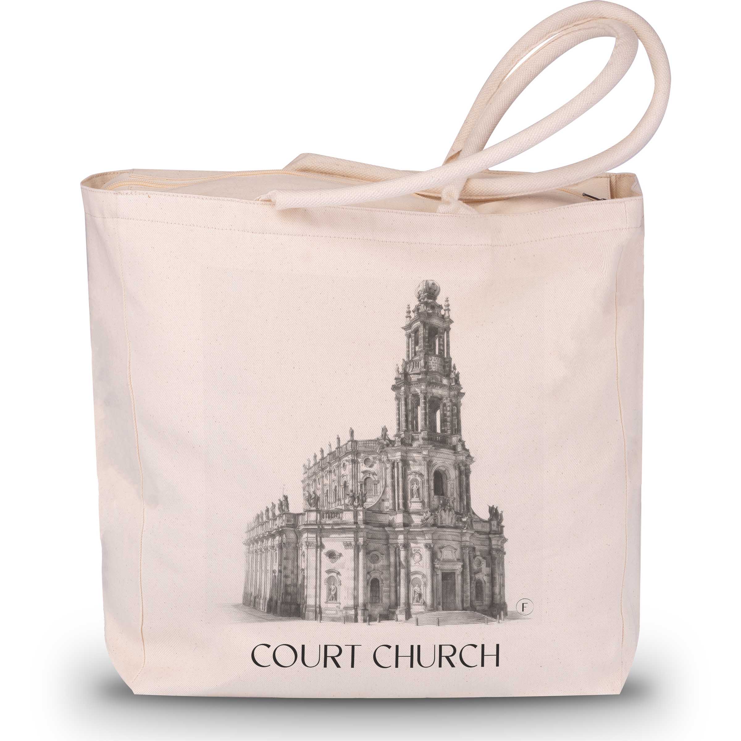 Hofkirche Shopping Tasche - Dresden - Deutschland Tote Bag - Einkaufstasche im Zeichnung Stil