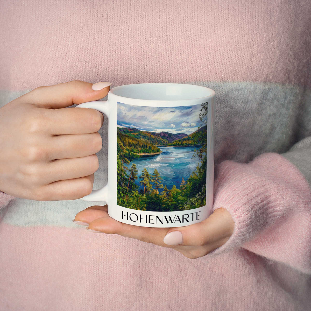 hohenwarte-thüringer-schiefergebirge-deutschland-kaffeebecher-oil-painting-oelgemaelde