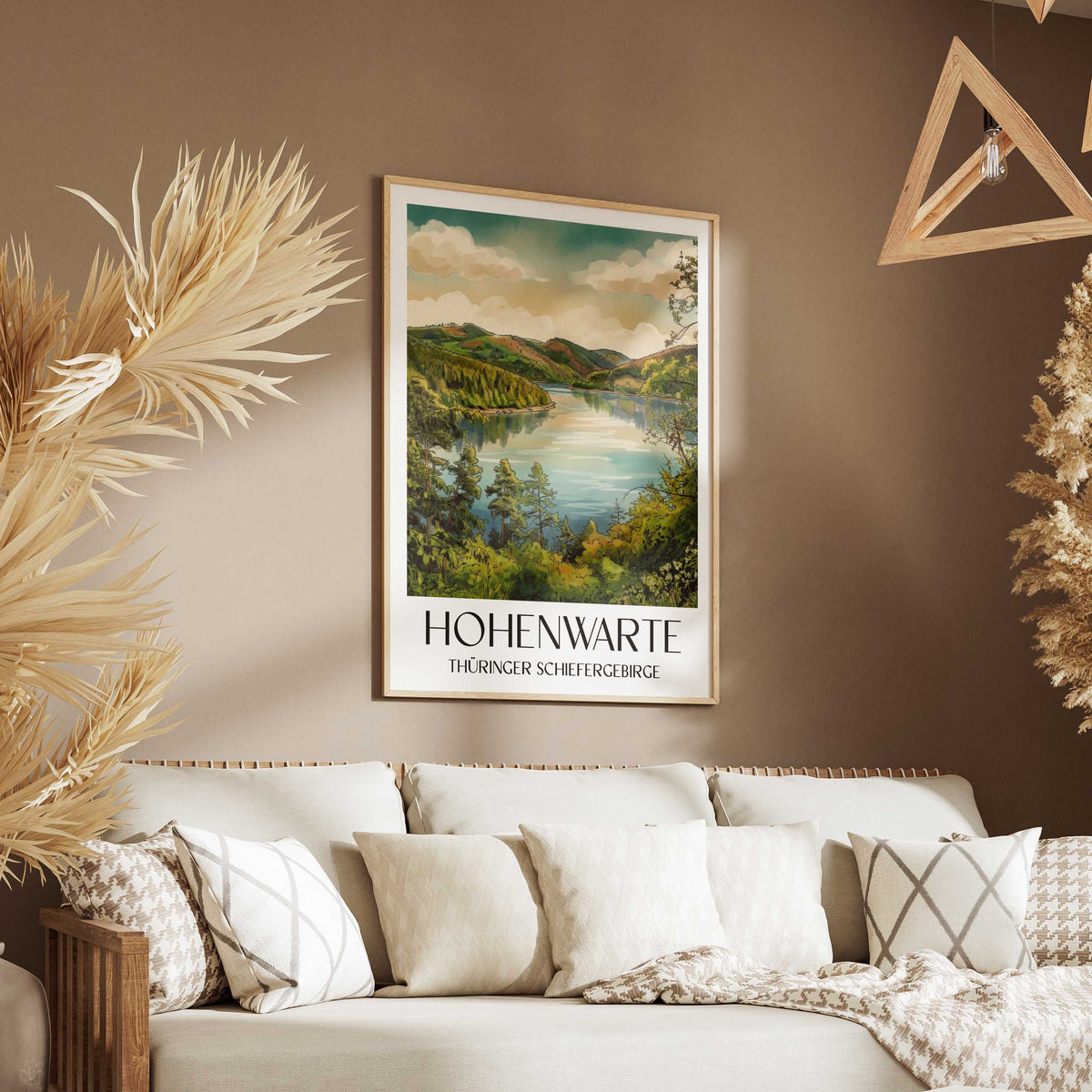 hohenwarte-thüringer-schiefergebirge-deutschland-poster-aquarell