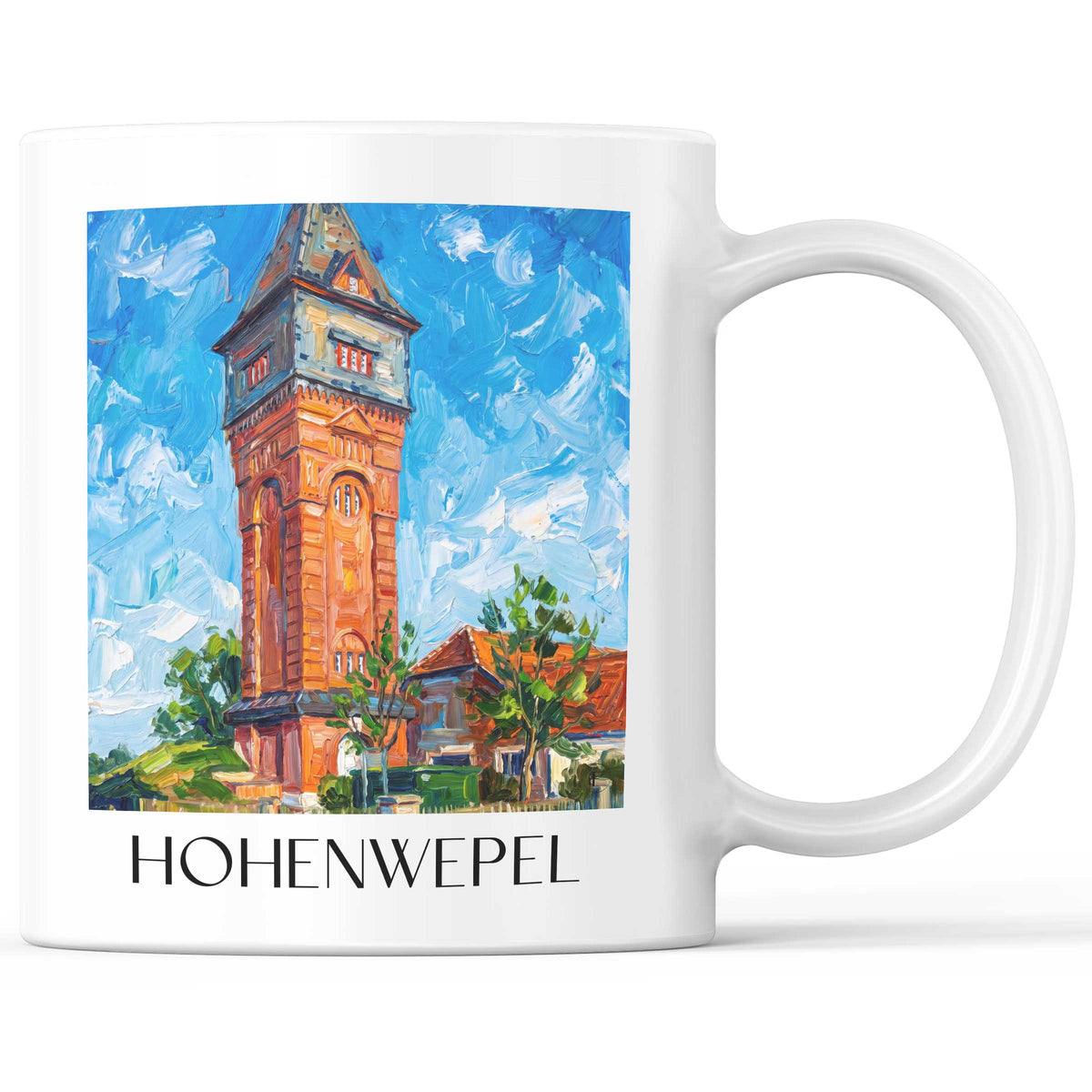 Hohenwepel Kaffeebecher - Warburger Börde - Deutschland Becher - Kaffeetasse im Ölgemälde Stil - favplace