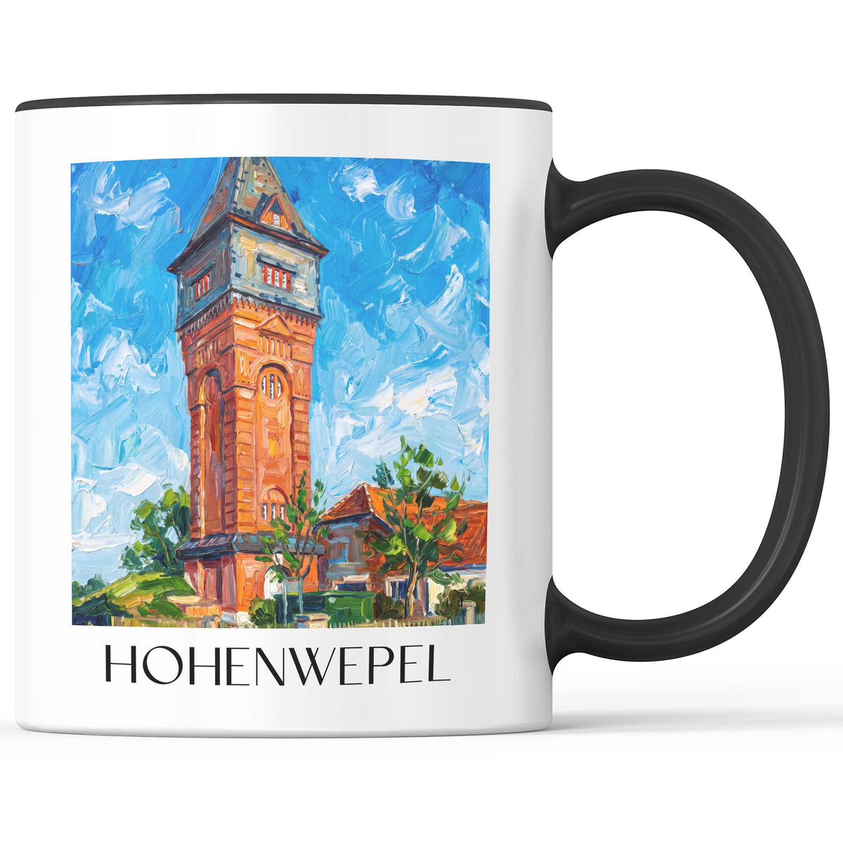 Hohenwepel Kaffeebecher - Warburger Börde - Deutschland Becher - Kaffeetasse im Ölgemälde Stil - favplace