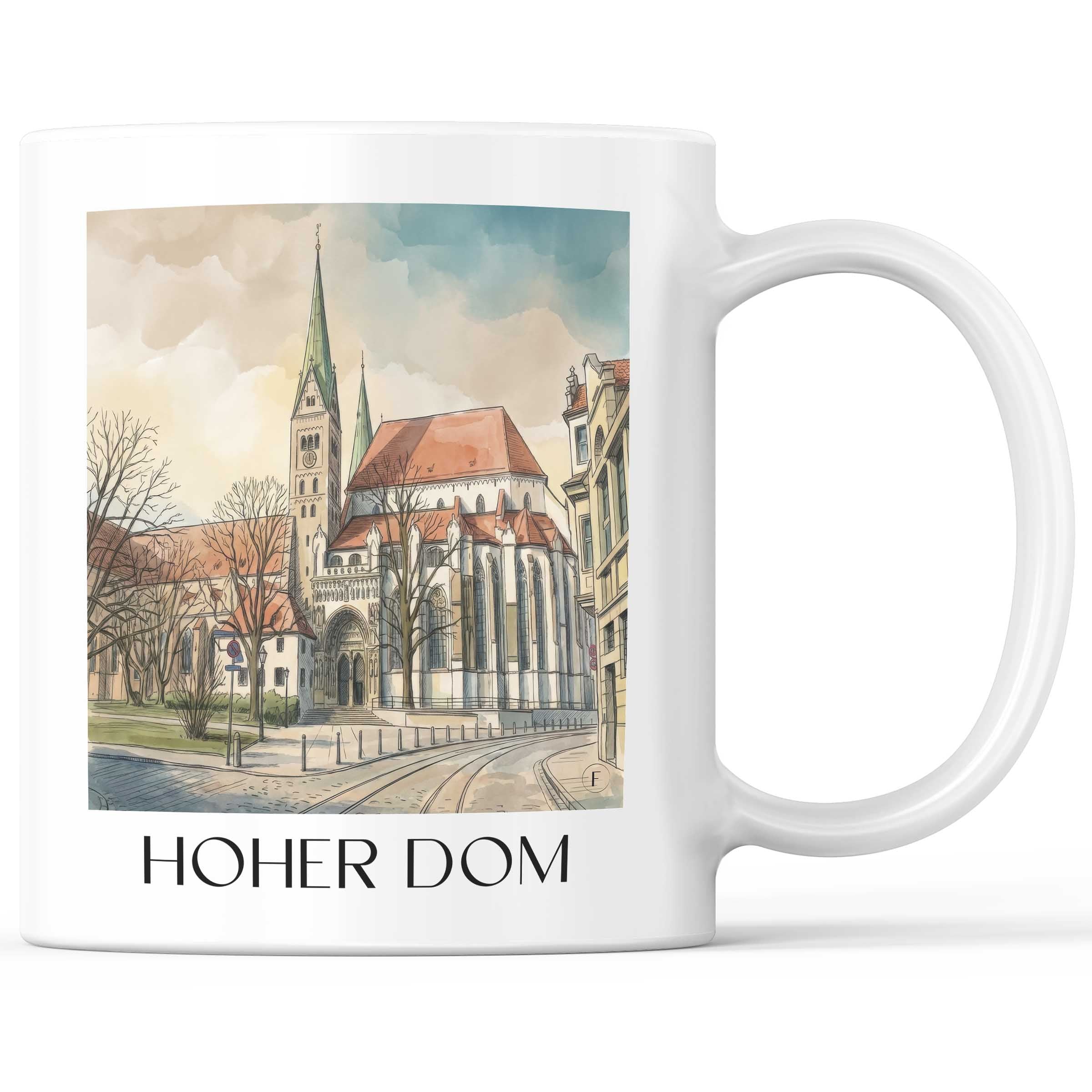 hoher-dom-augsburg-deutschland-kaffeebecher-aquarell