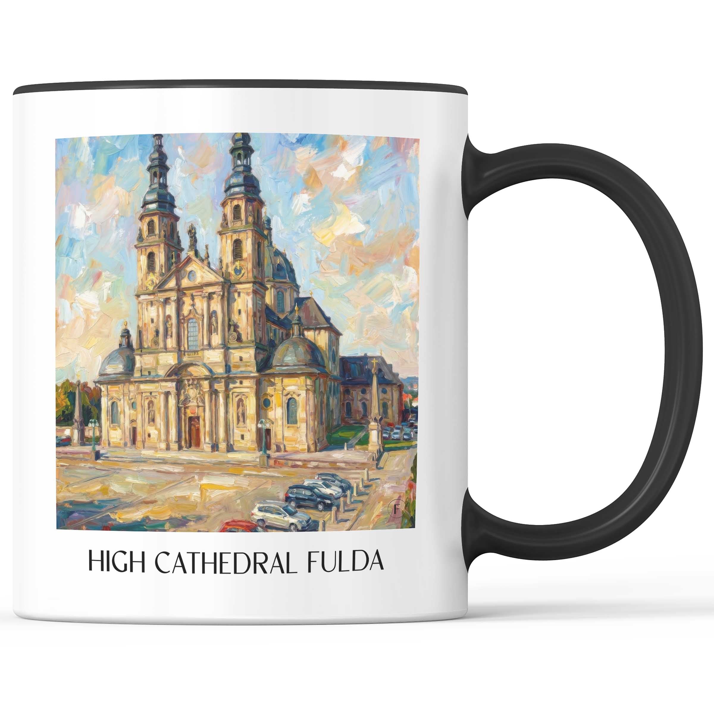 Hoher Dom Kaffeebecher - Fulda - Deutschland Becher - Kaffeetasse im Ölgemälde Stil - favplace