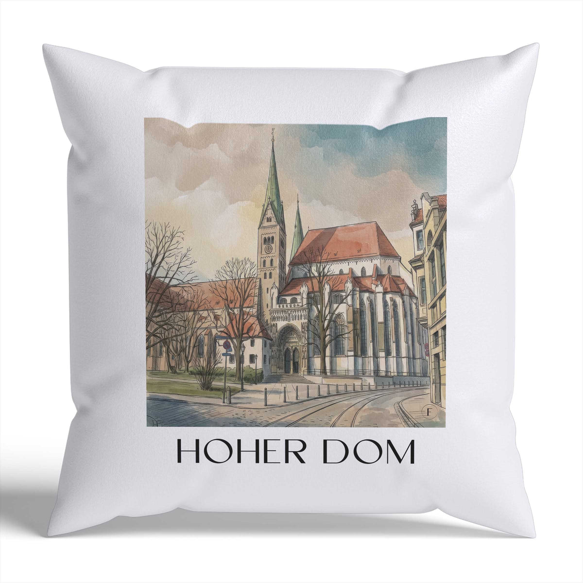 hoher-dom-augsburg-deutschland-kissenbezug-aquarell
