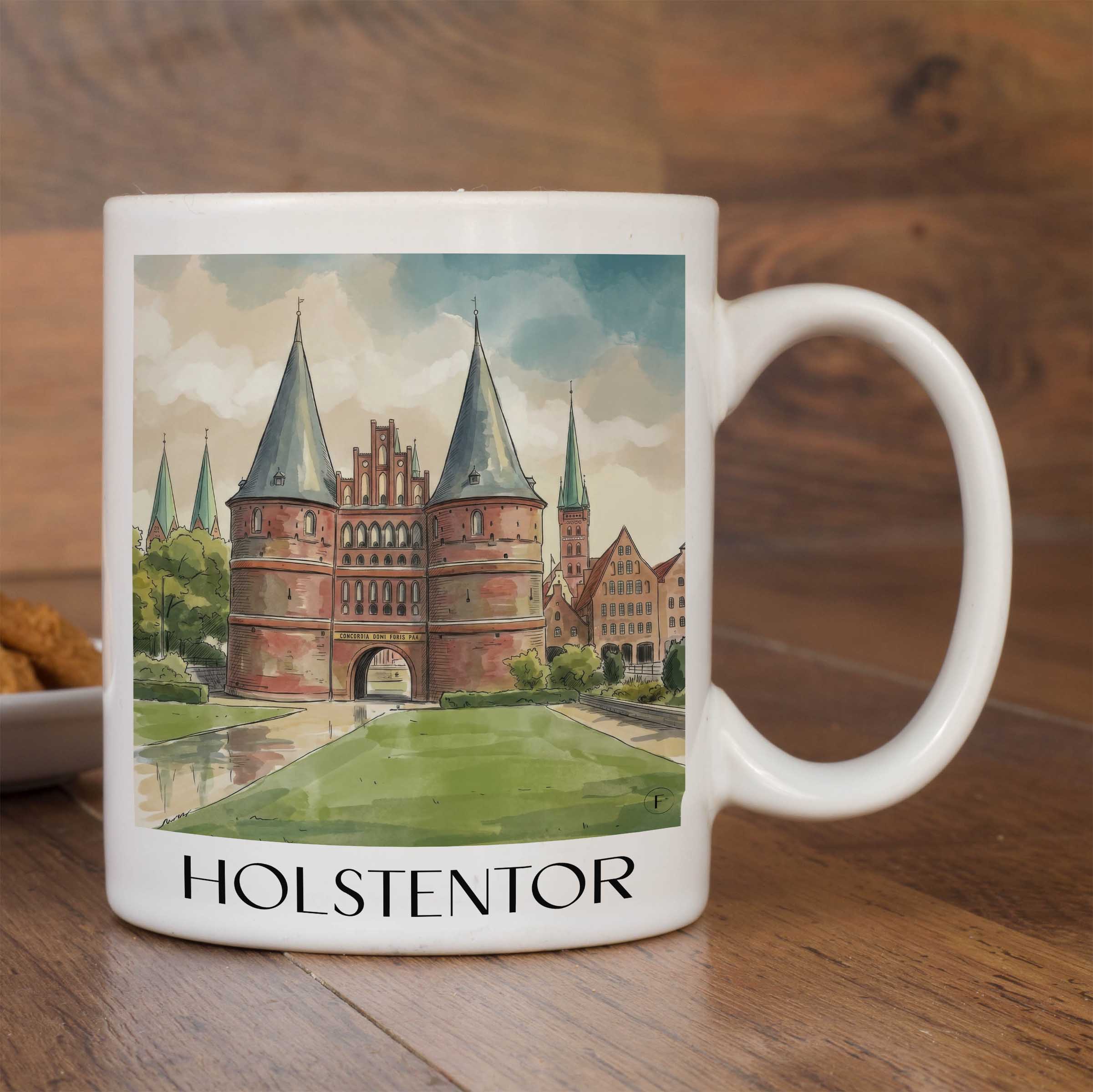 holstentor-lübeck-deutschland-kaffeebecher-aquarell