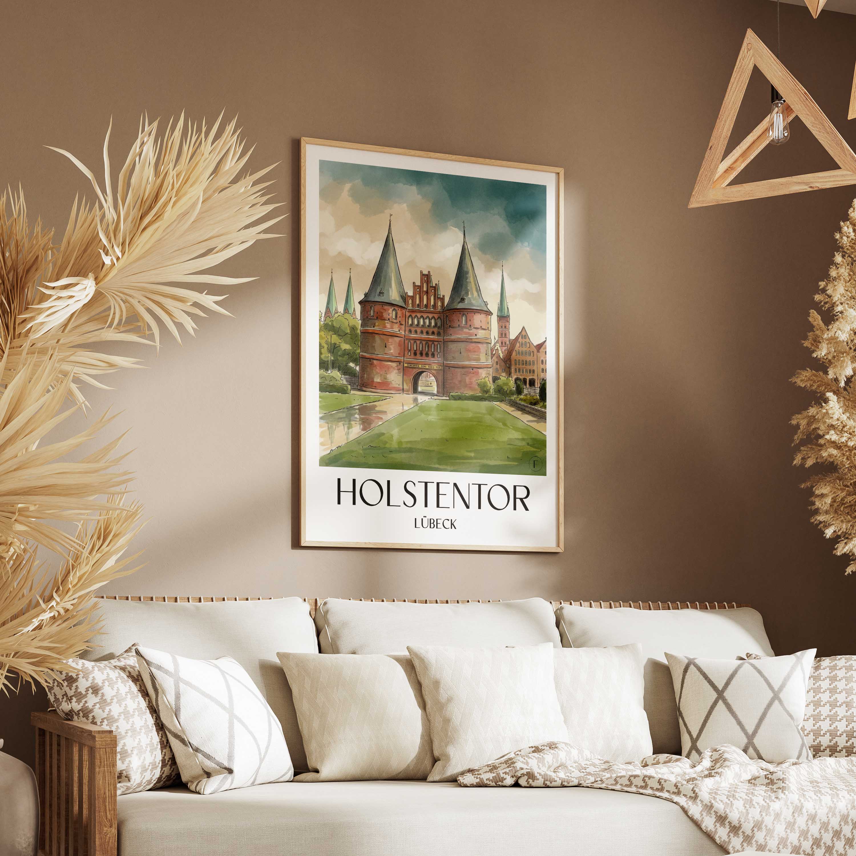 holstentor-lübeck-deutschland-poster-aquarell
