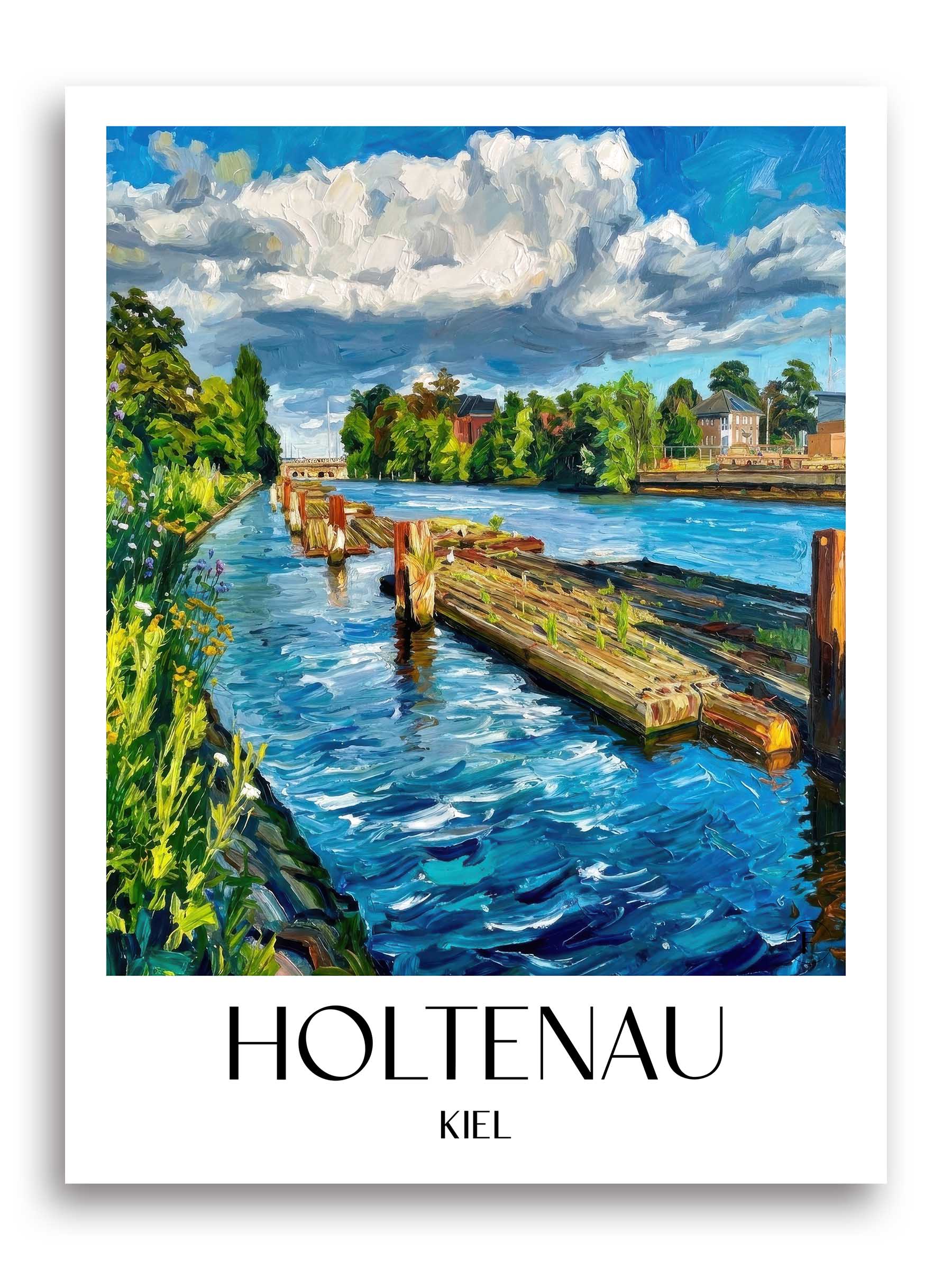 Holtenau Poster - Kiel - Deutschland Kunstdruck - Ölgemälde von A4 bis A1 - favplace