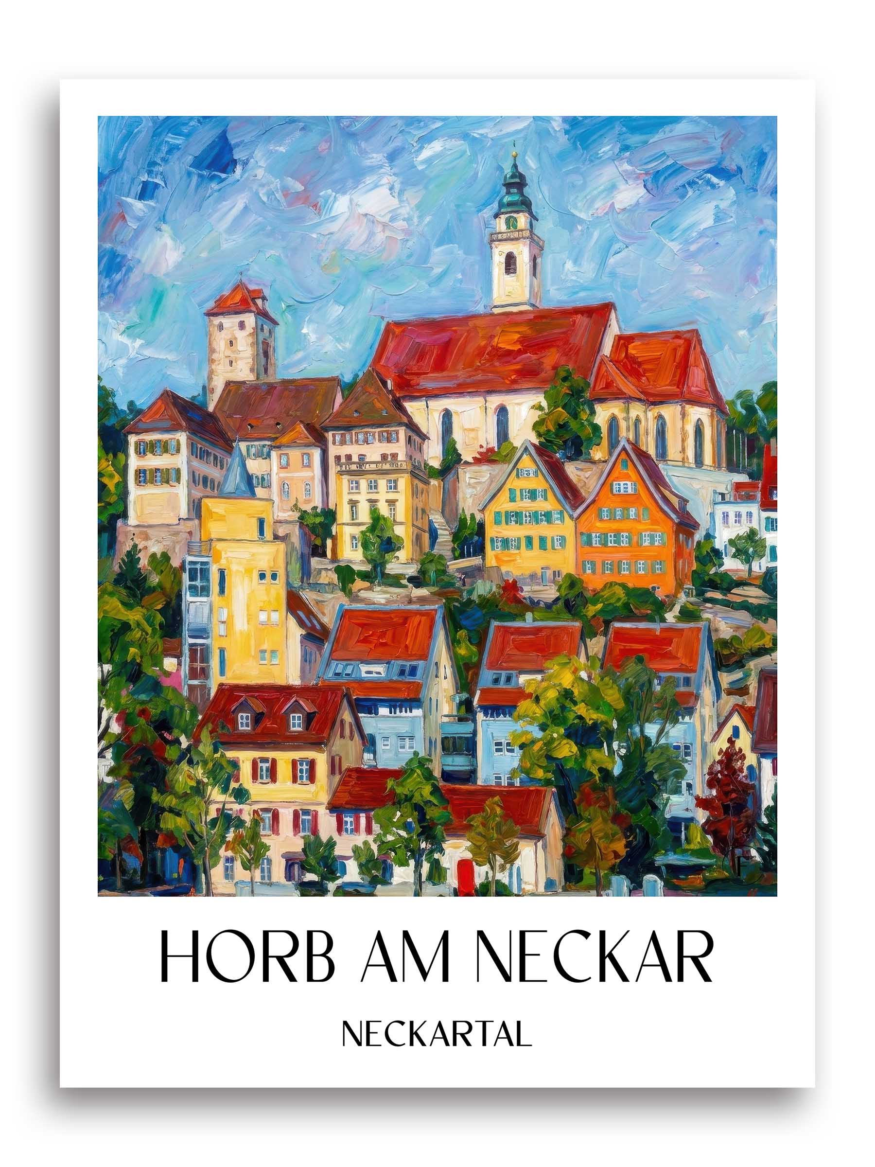 horb-am-neckar-neckartal-deutschland-poster-oil-painting-oelgemaelde