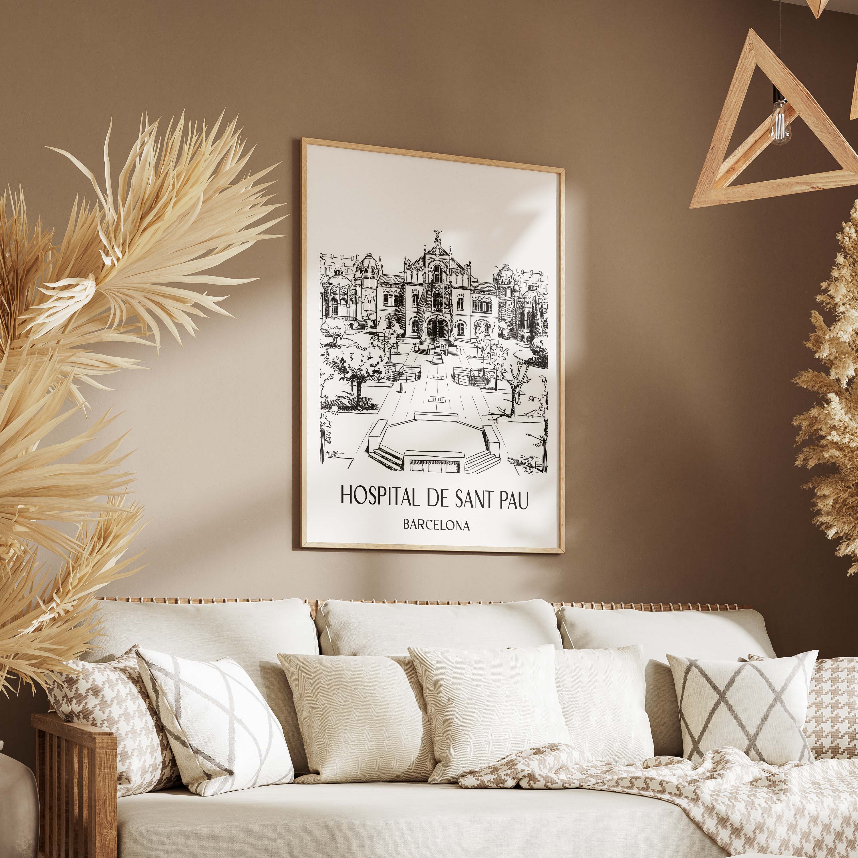 hospital-de-sant-pau-barcelona-spanien-poster-skizze