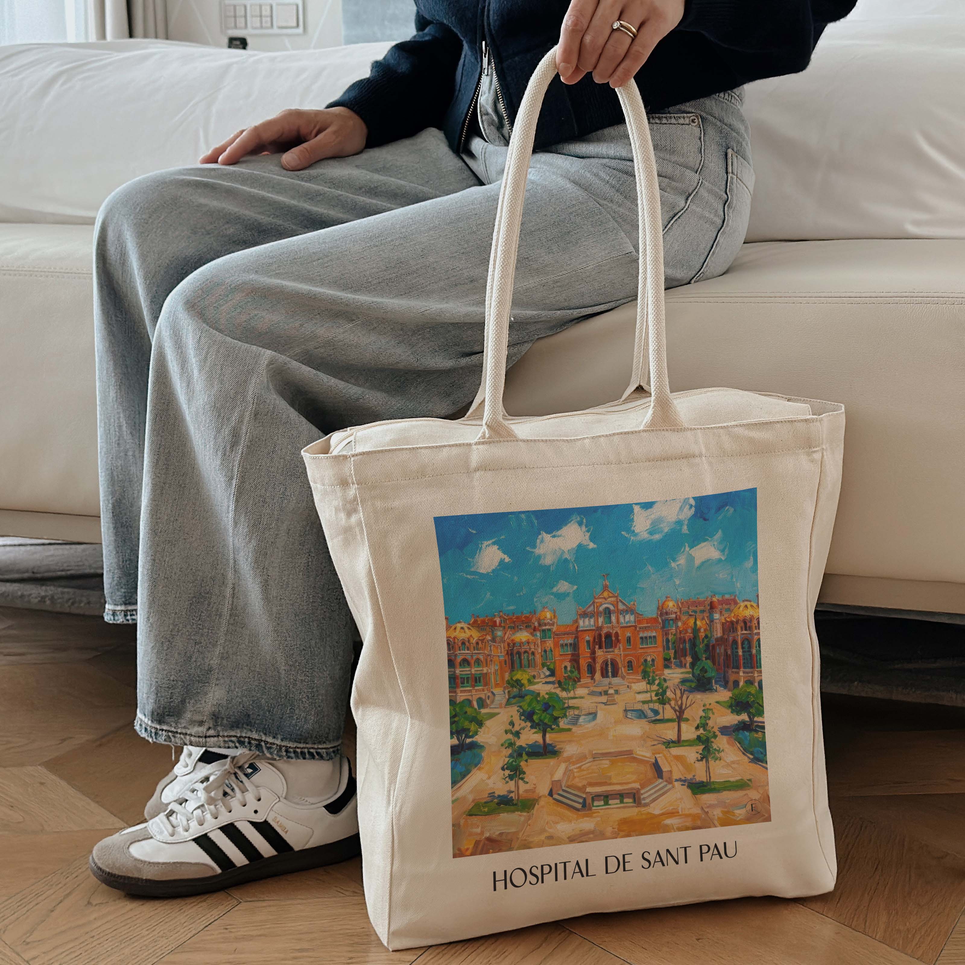 hospital-de-sant-pau-barcelona-spanien-einkaufstasche-oil-painting-oelgemaelde