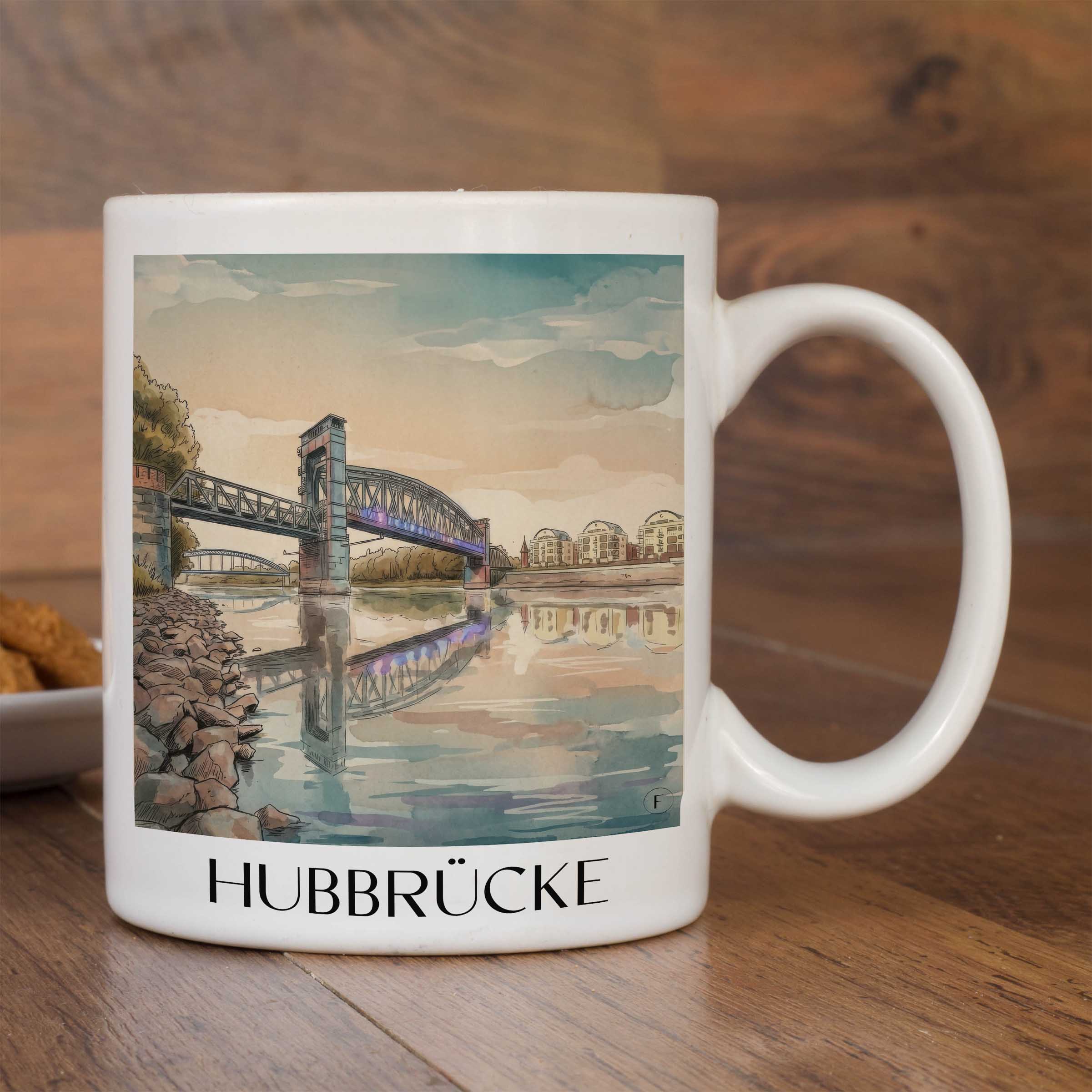 hubbrücke-magdeburg-deutschland-kaffeebecher-aquarell