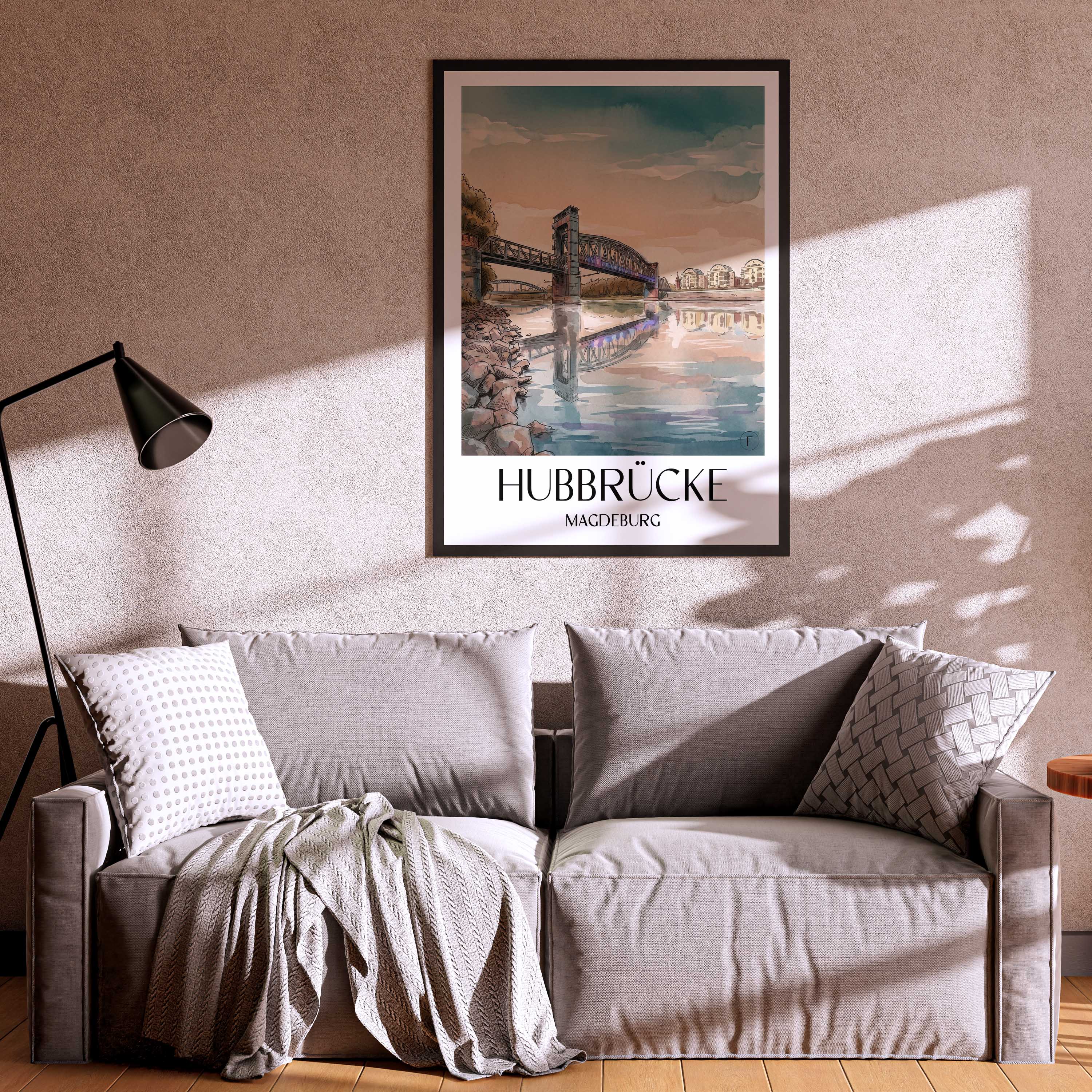 hubbrücke-magdeburg-deutschland-poster-aquarell