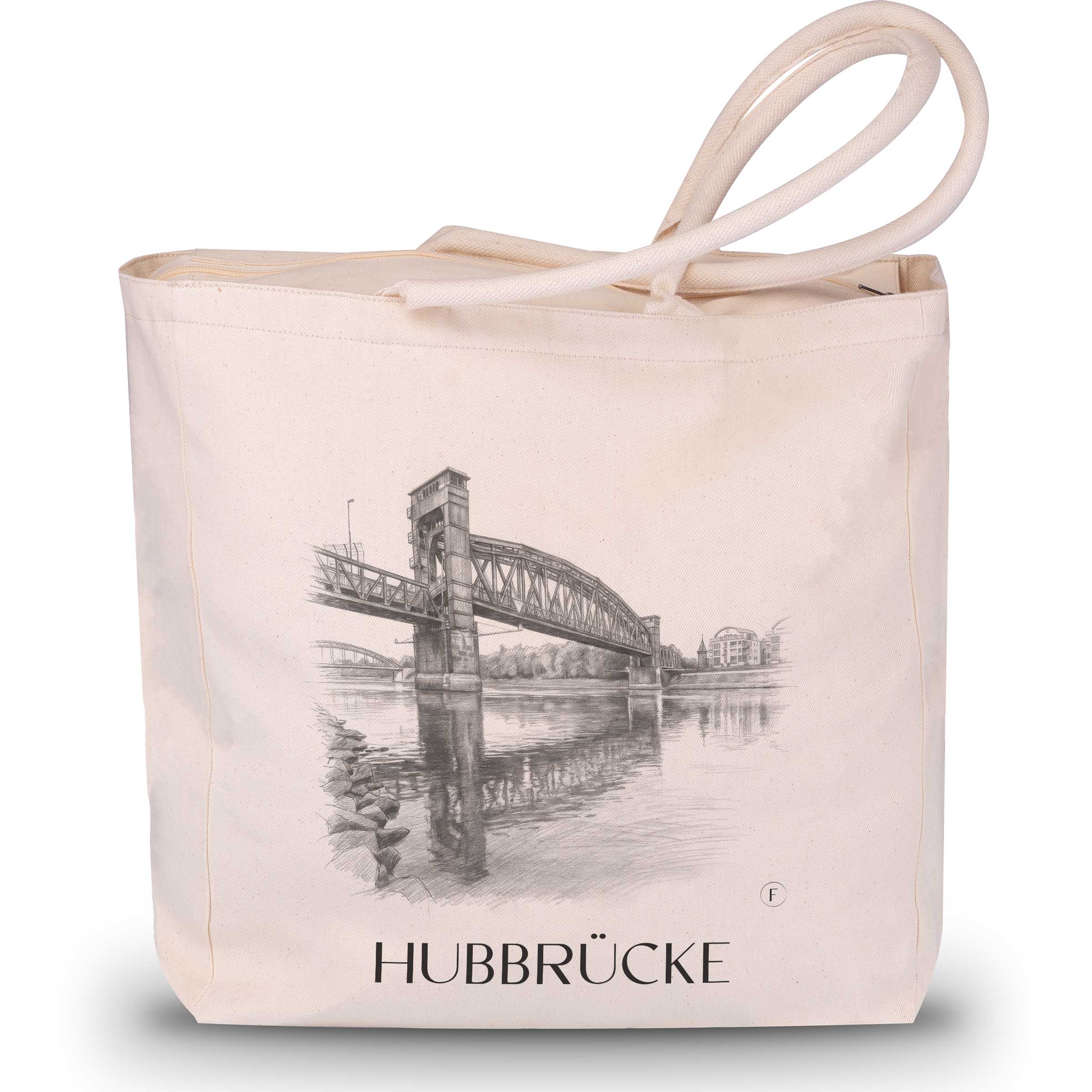 hubbrücke-magdeburg-deutschland-einkaufstasche-bleistift-zeichnung-drawing