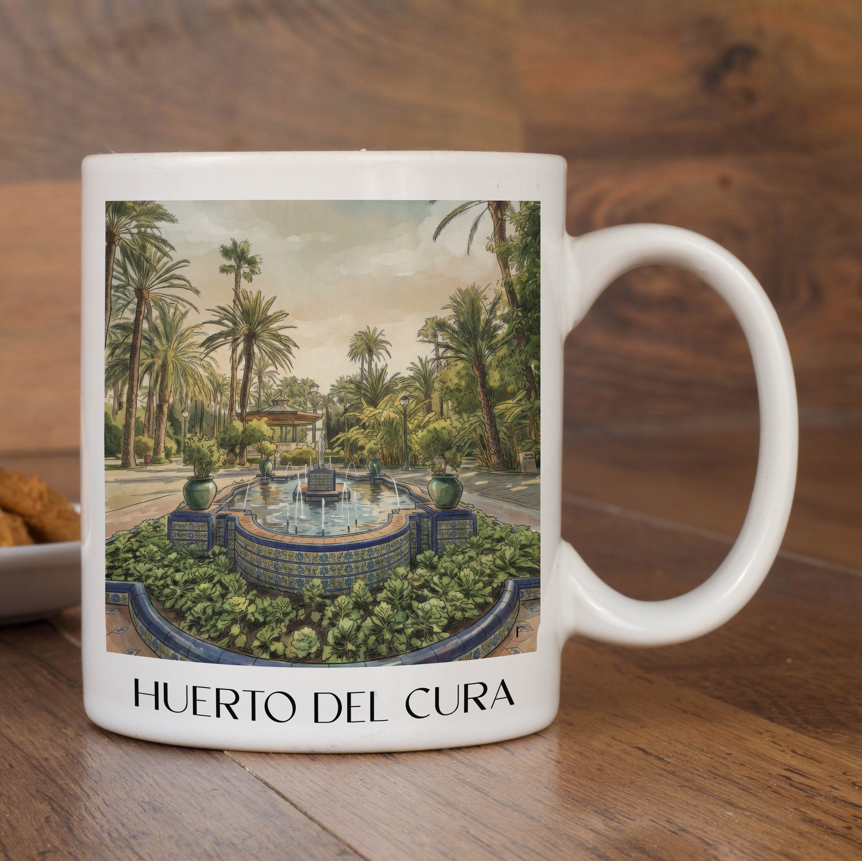 huerto-del-cura-elche-spanien-kaffeebecher-aquarell