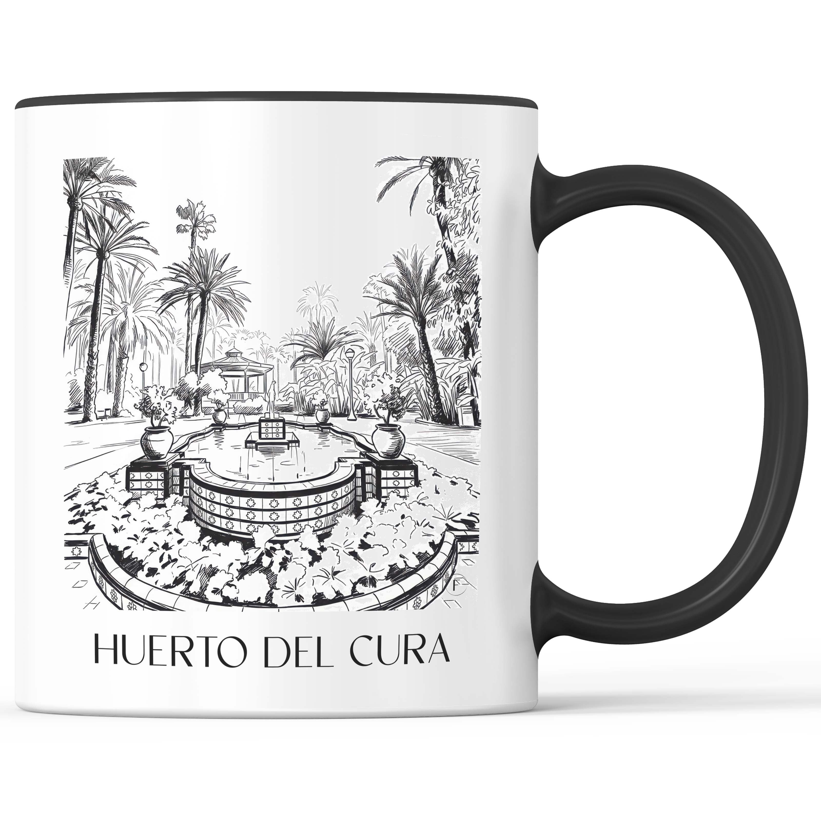 huerto-del-cura-elche-spanien-kaffeebecher-skizze