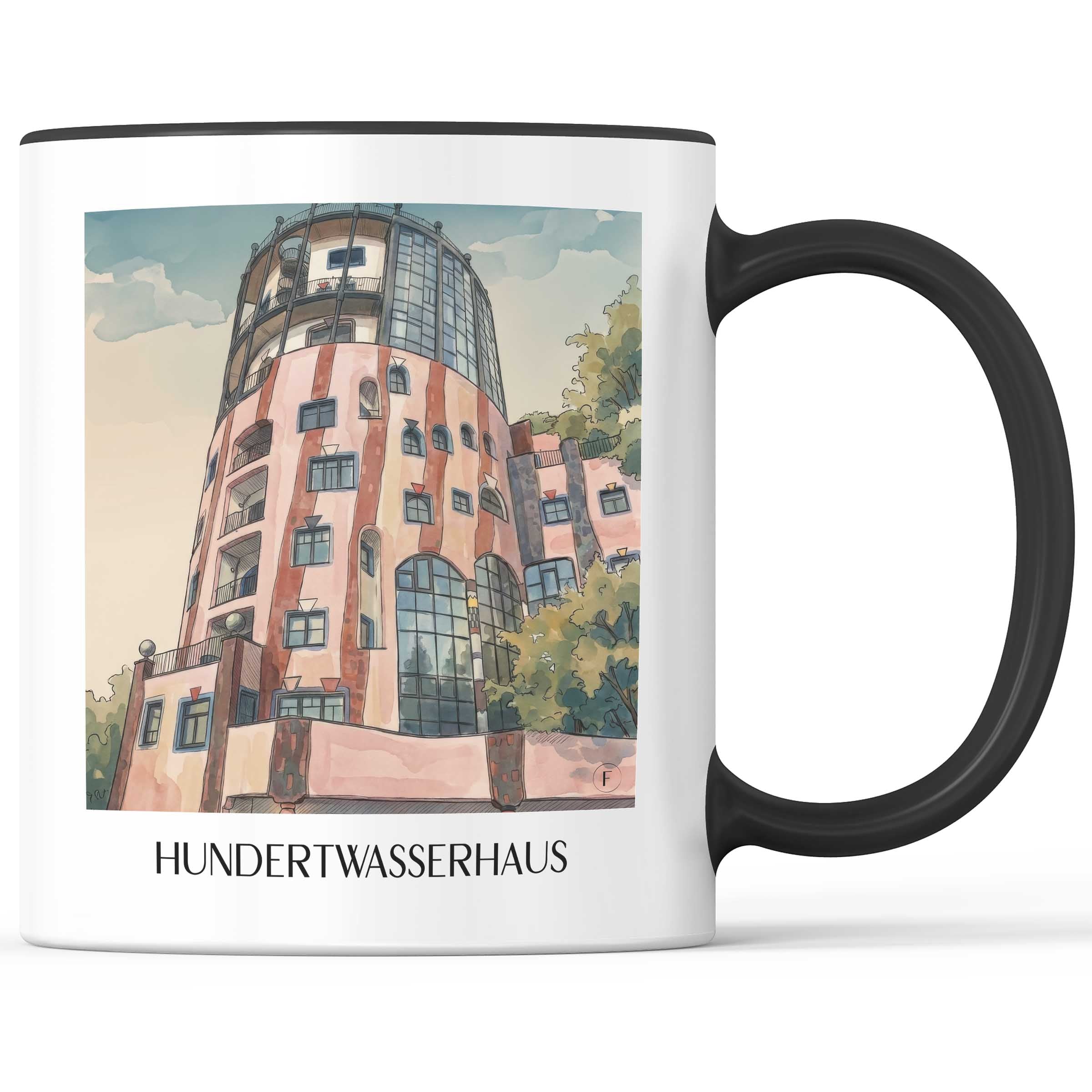 hundertwasserhaus-magdeburg-deutschland-kaffeebecher-aquarell
