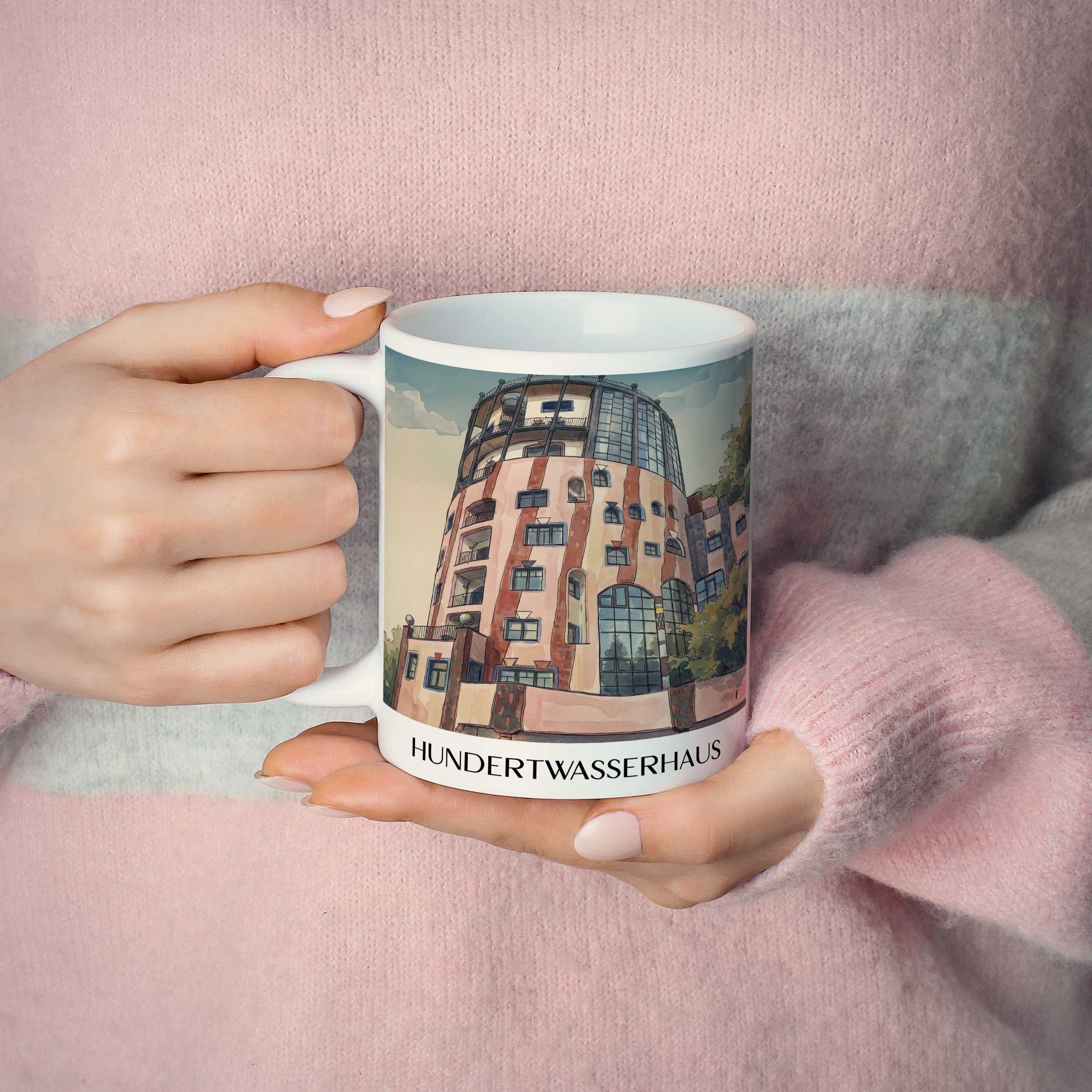 hundertwasserhaus-magdeburg-deutschland-kaffeebecher-aquarell