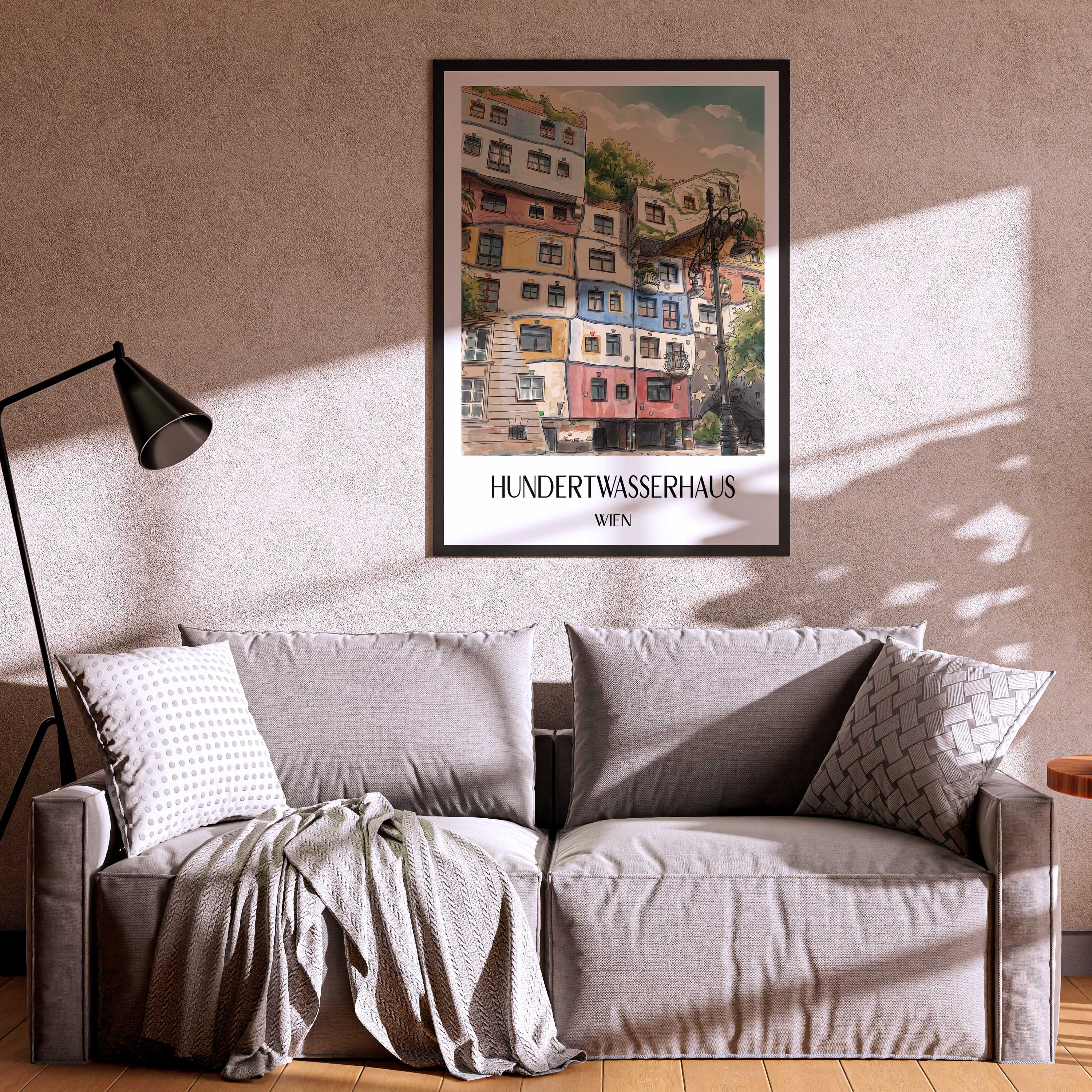 hundertwasserhaus-wien-österreich-poster-aquarell