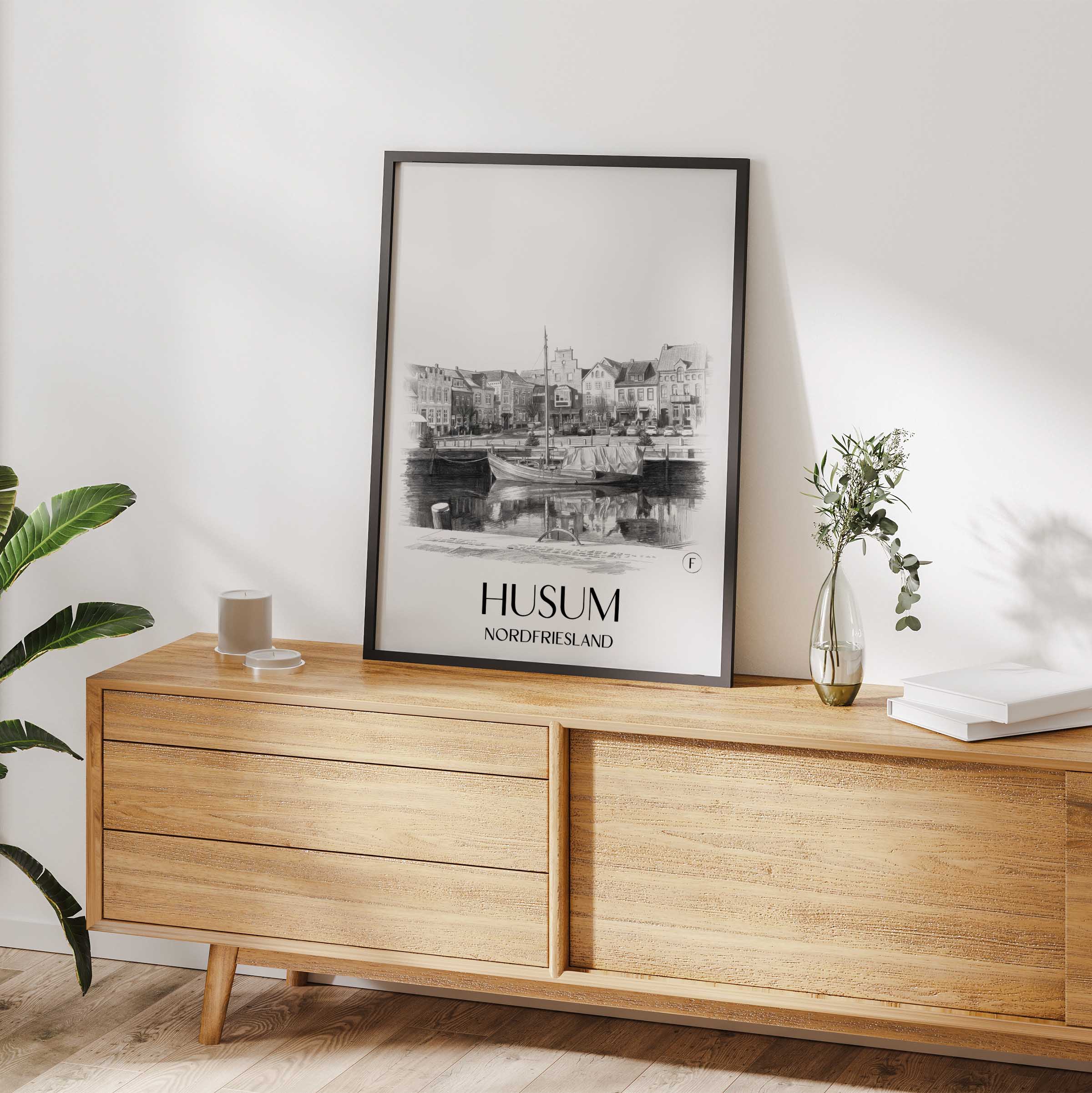 husum-nordfriesland-deutschland-poster-bleistift-zeichnung-drawing