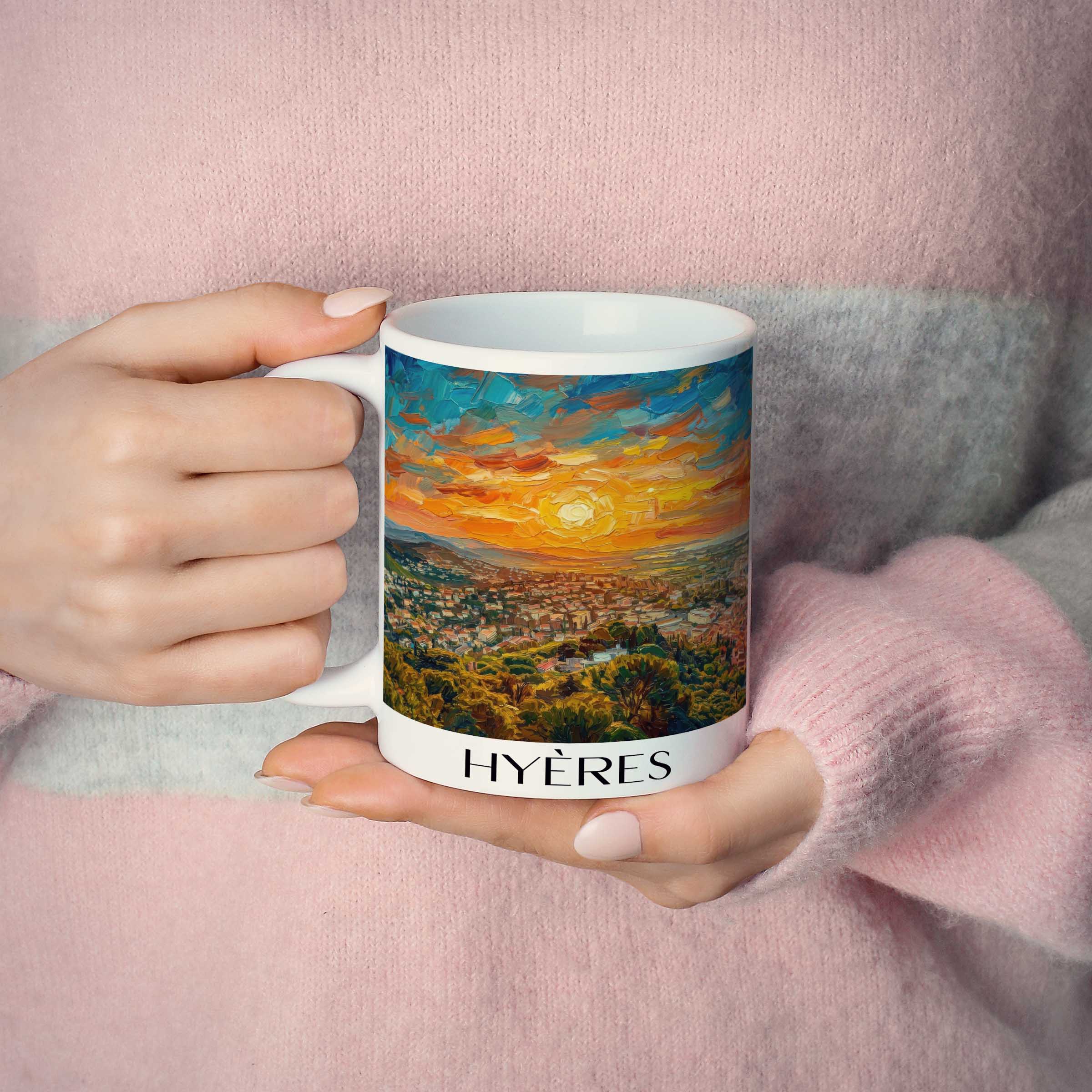 hyères-côte-d´azur-frankreich-kaffeebecher-oil-painting-oelgemaelde