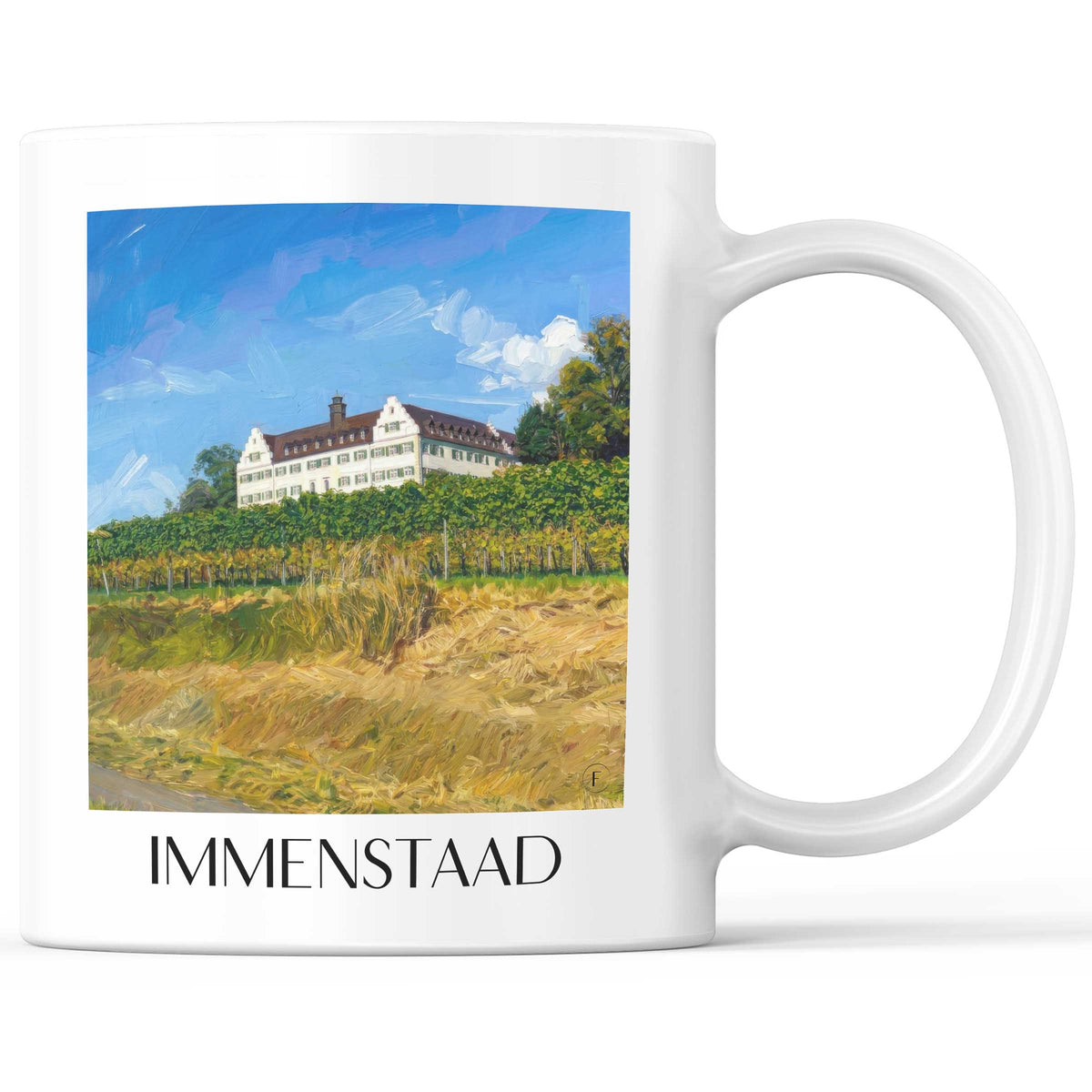 Immenstaad Kaffeebecher - Bodensee - Deutschland Becher - Kaffeetasse im Ölgemälde Stil - favplace
