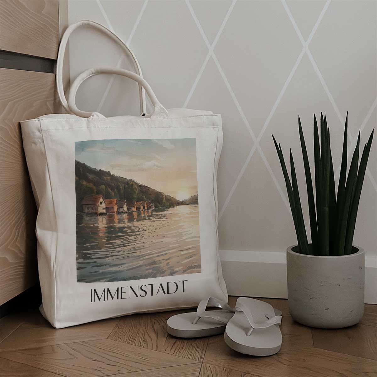 immenstadt--oberallgäu-deutschland-einkaufstasche-aquarell