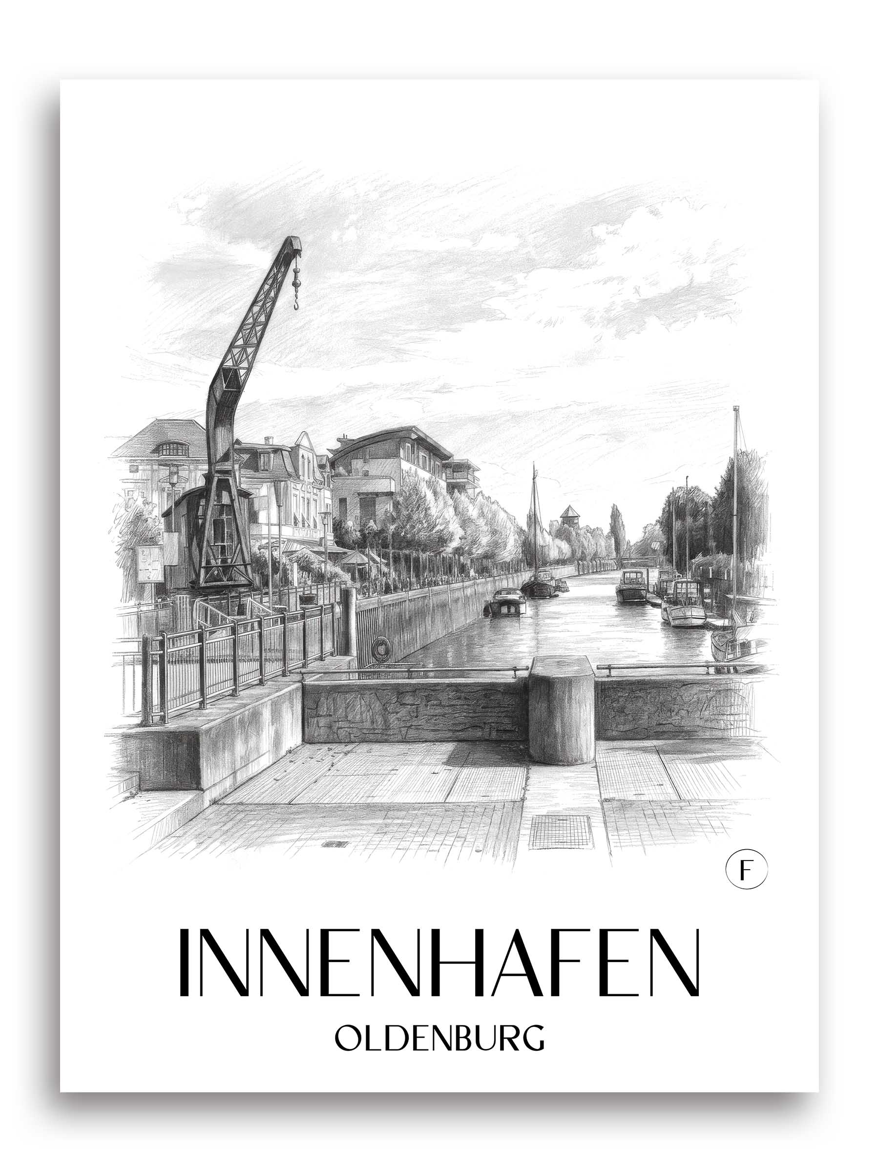 innenhafen-oldenburg-deutschland-poster-bleistift-zeichnung-drawing