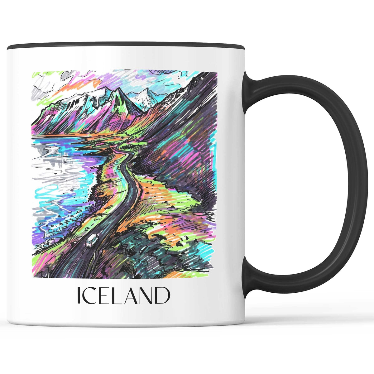 Island - Island Becher - Kaffeetasse im Tag Graffiti Stil - favplace